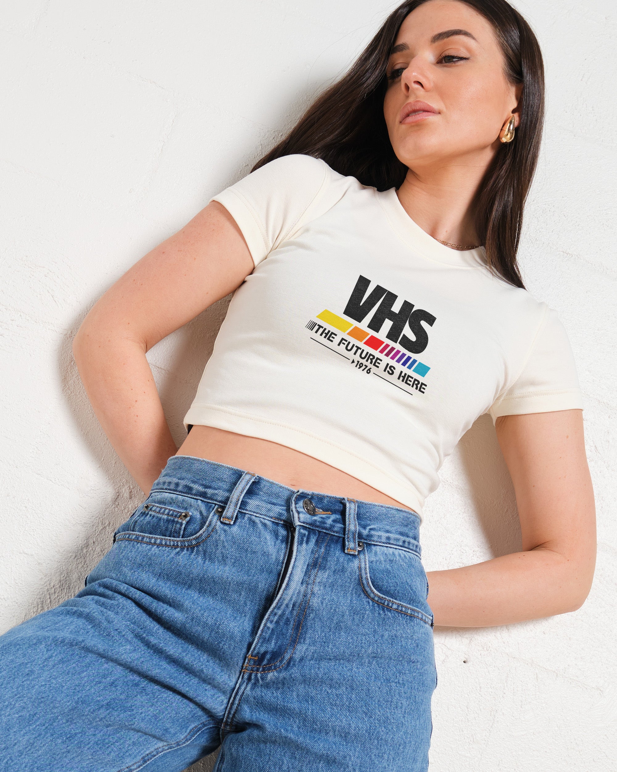 VHS - The Future is Now Baby Tee Graphic Baby Tee Australia Online