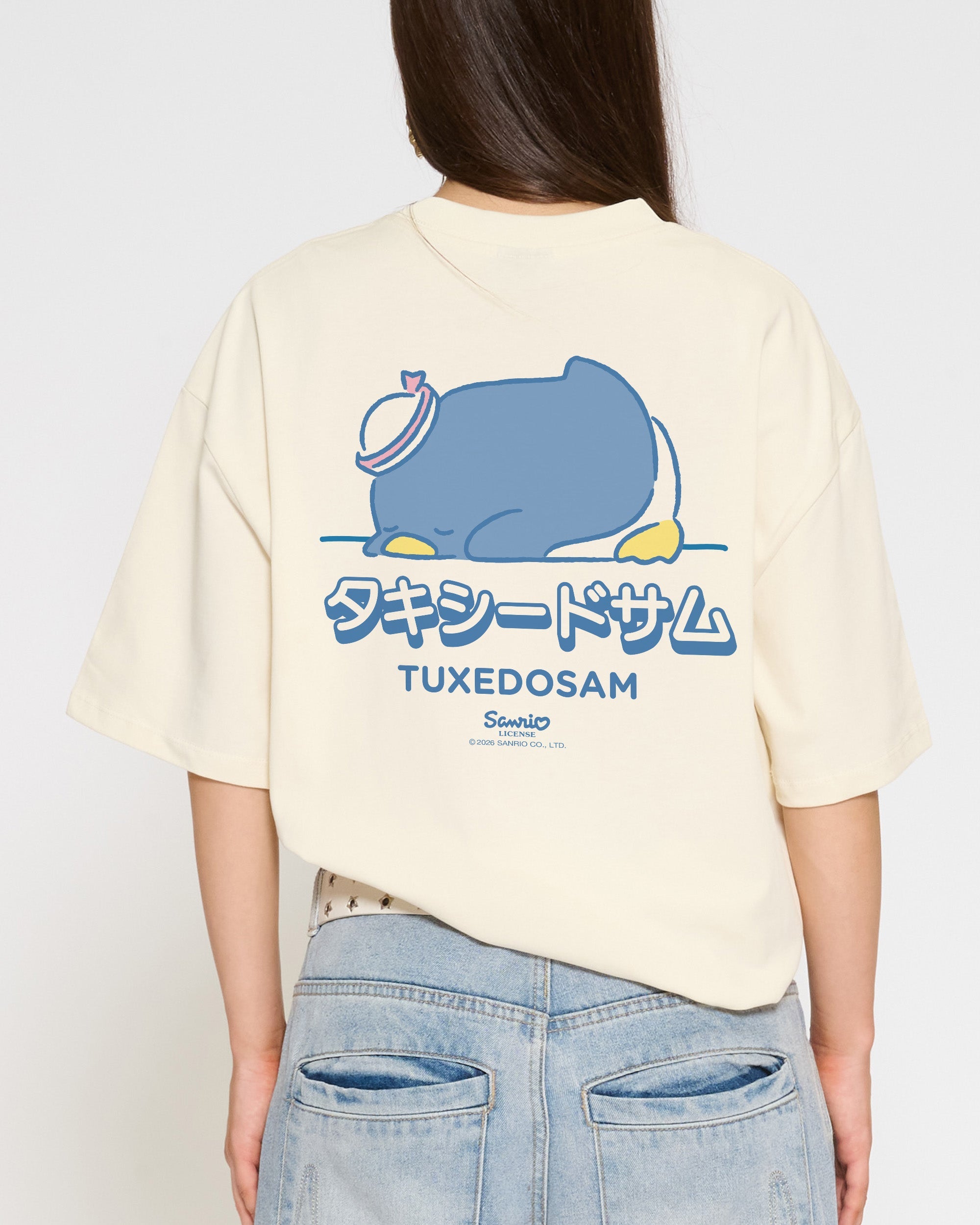 Tuxedosam Staying Cool Oversized Tee Official Hello Kitty and Friends collab Threadheads