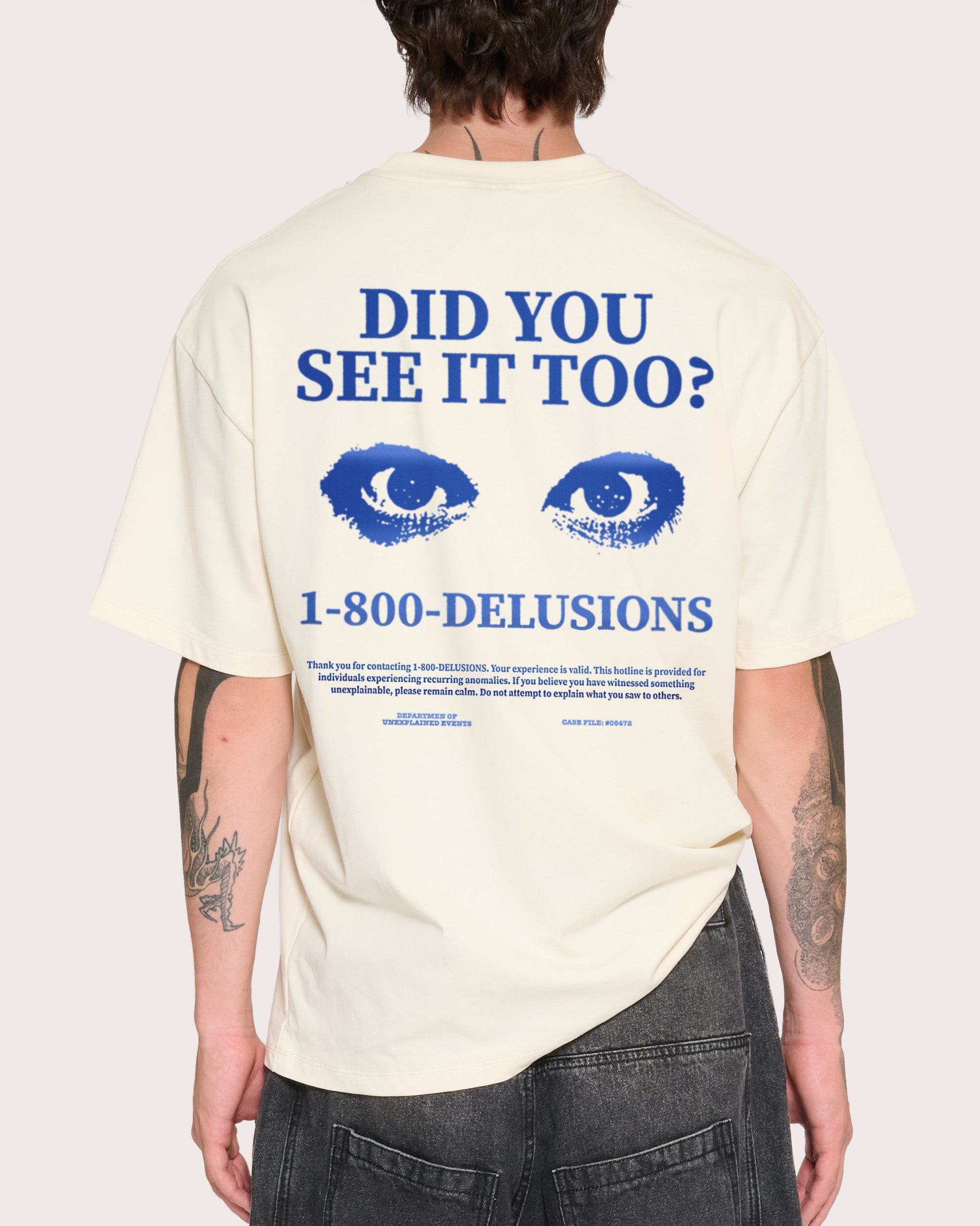 1-800 Delusions Natural Oversized Tee