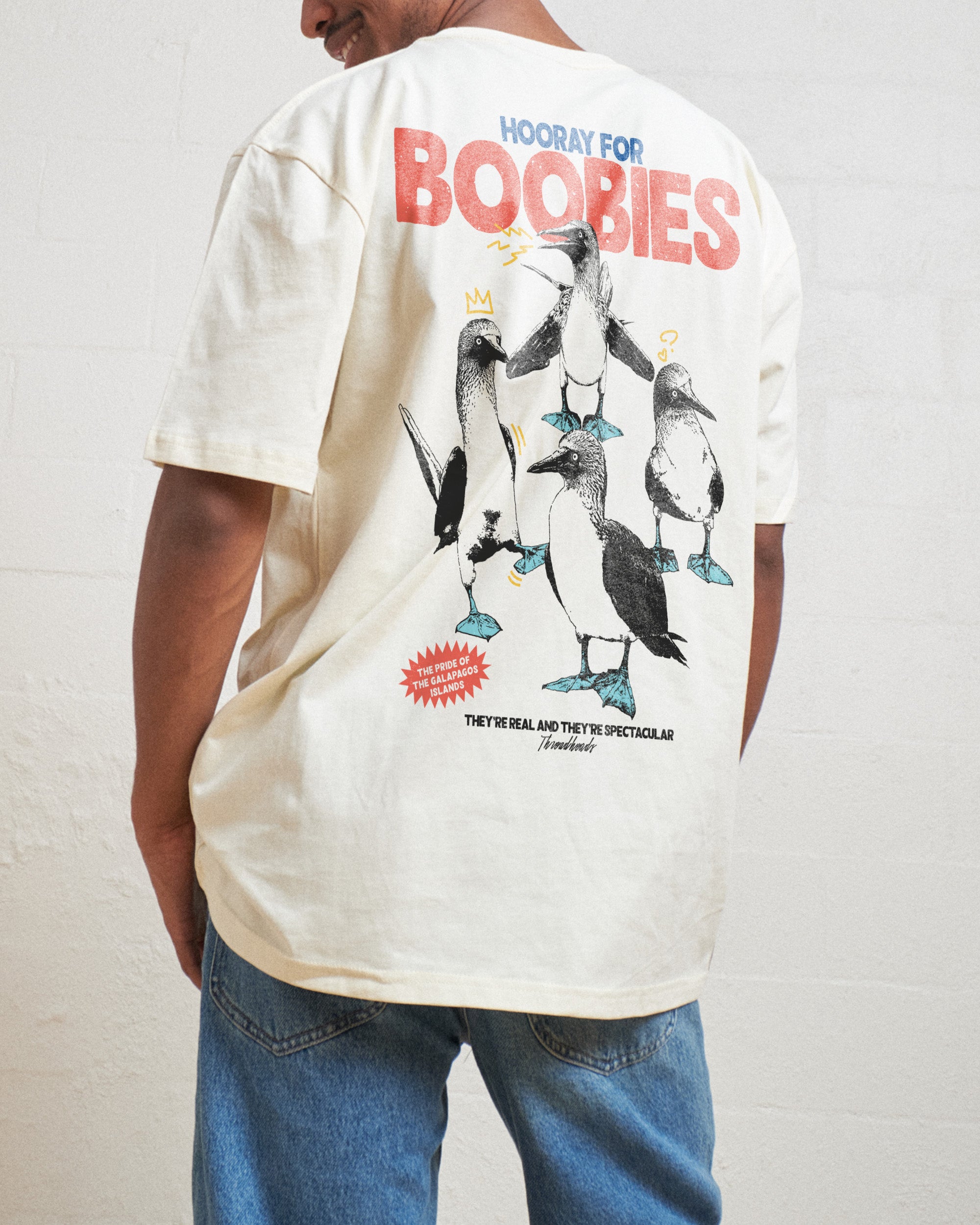 Hooray for Boobies Front and Back T-Shirt Australia Online
