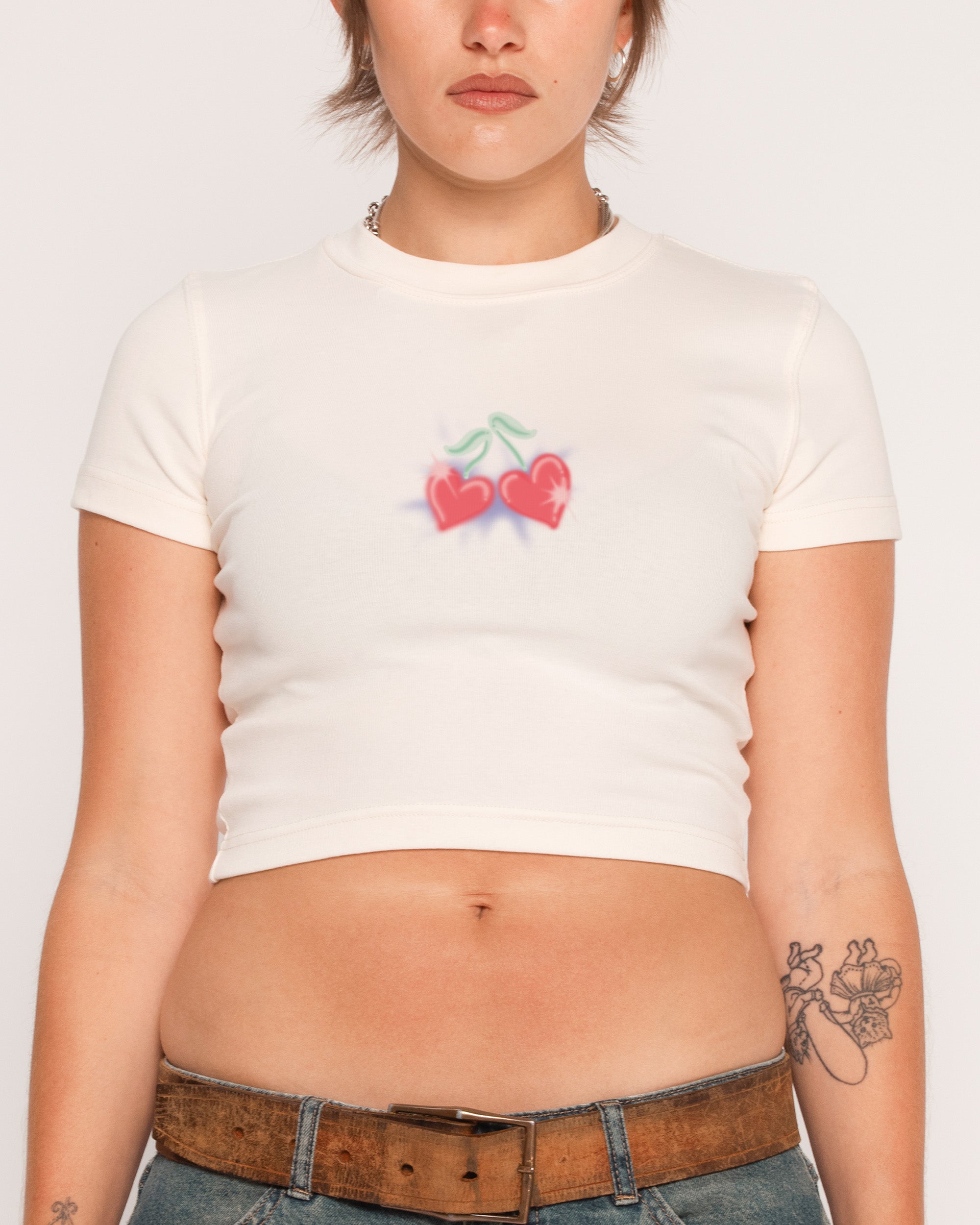 Love Cherry Natural Baby Tee