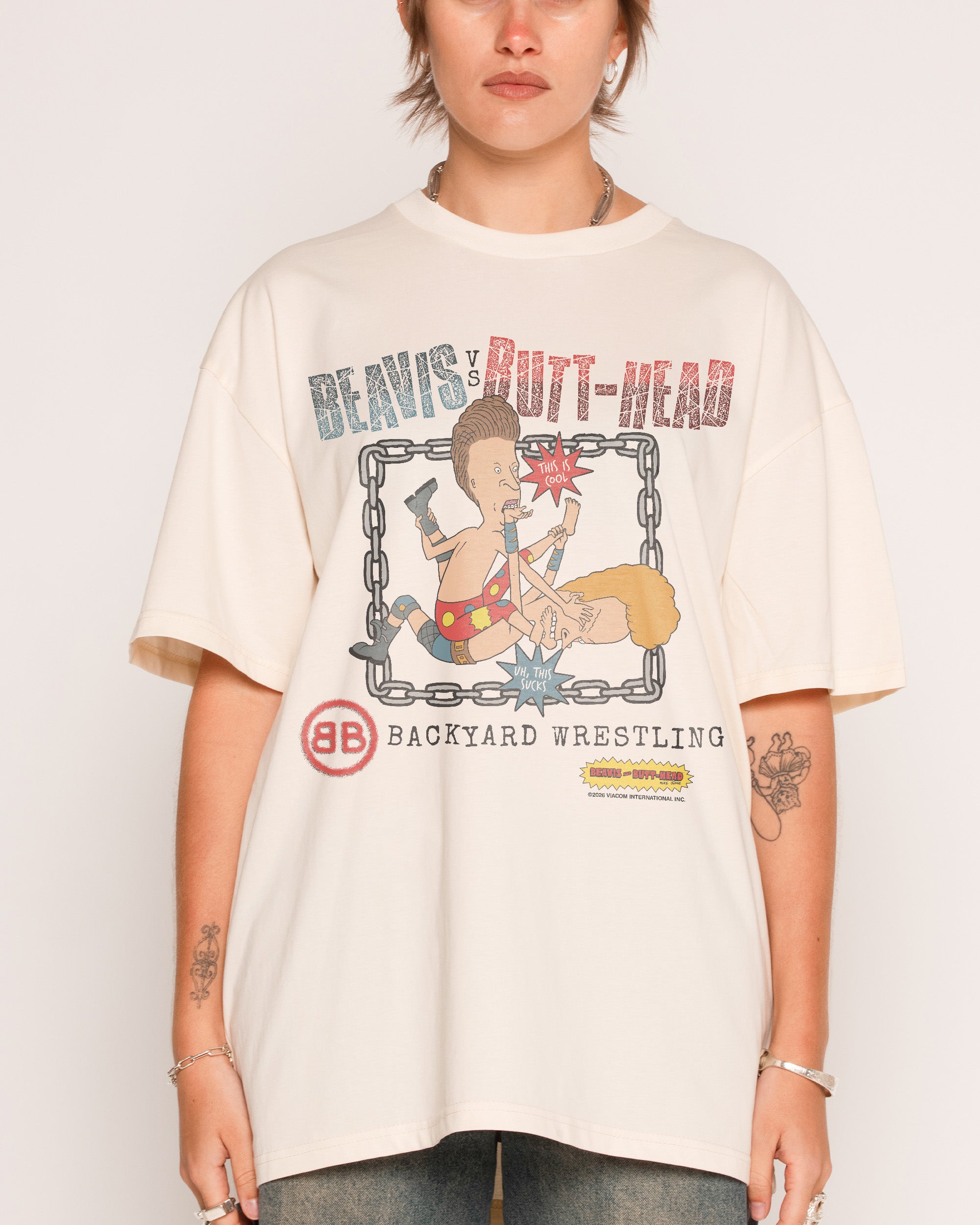 Backyard Wrestling Natural T-Shirt