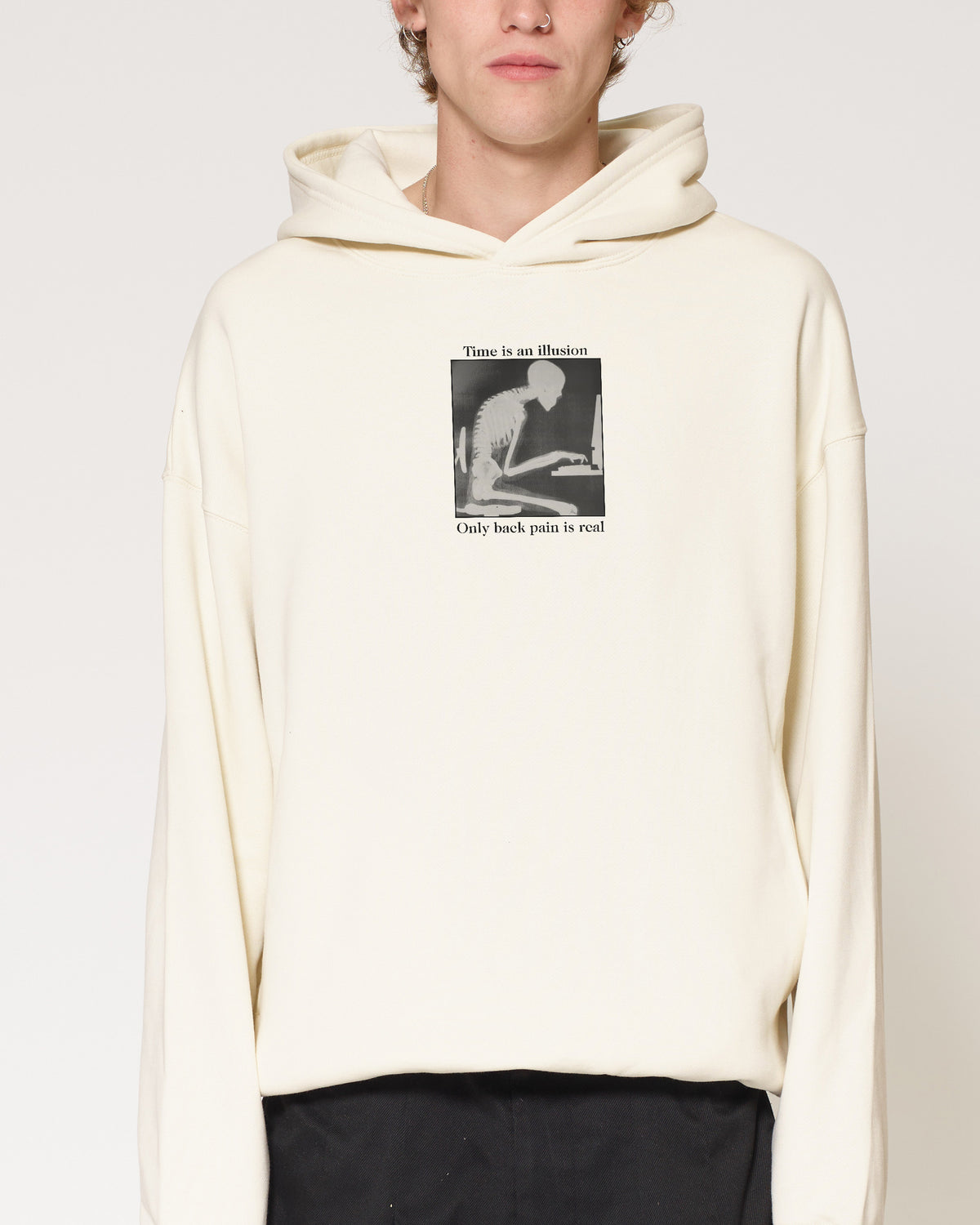 Time is an illusion Natural Hoodie
