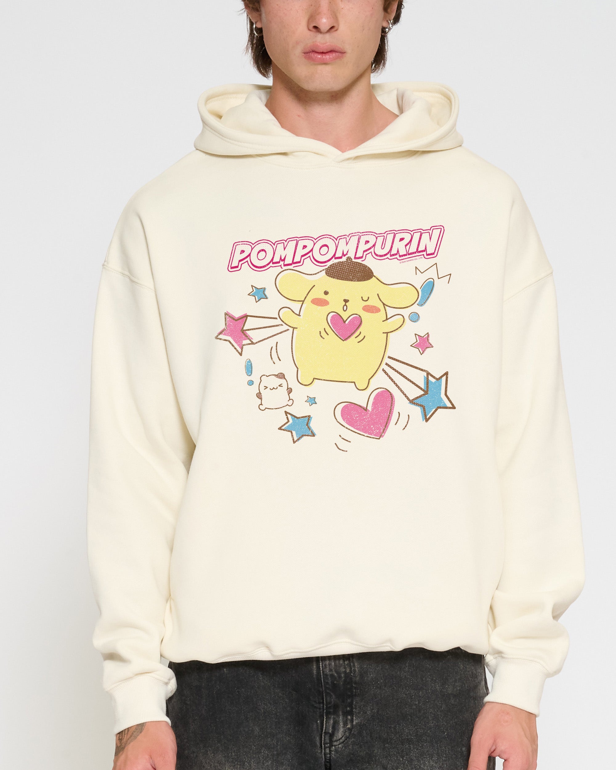 Pompompurin Hearts Hoodie Official Hello Kitty and Friends collab Threadheads