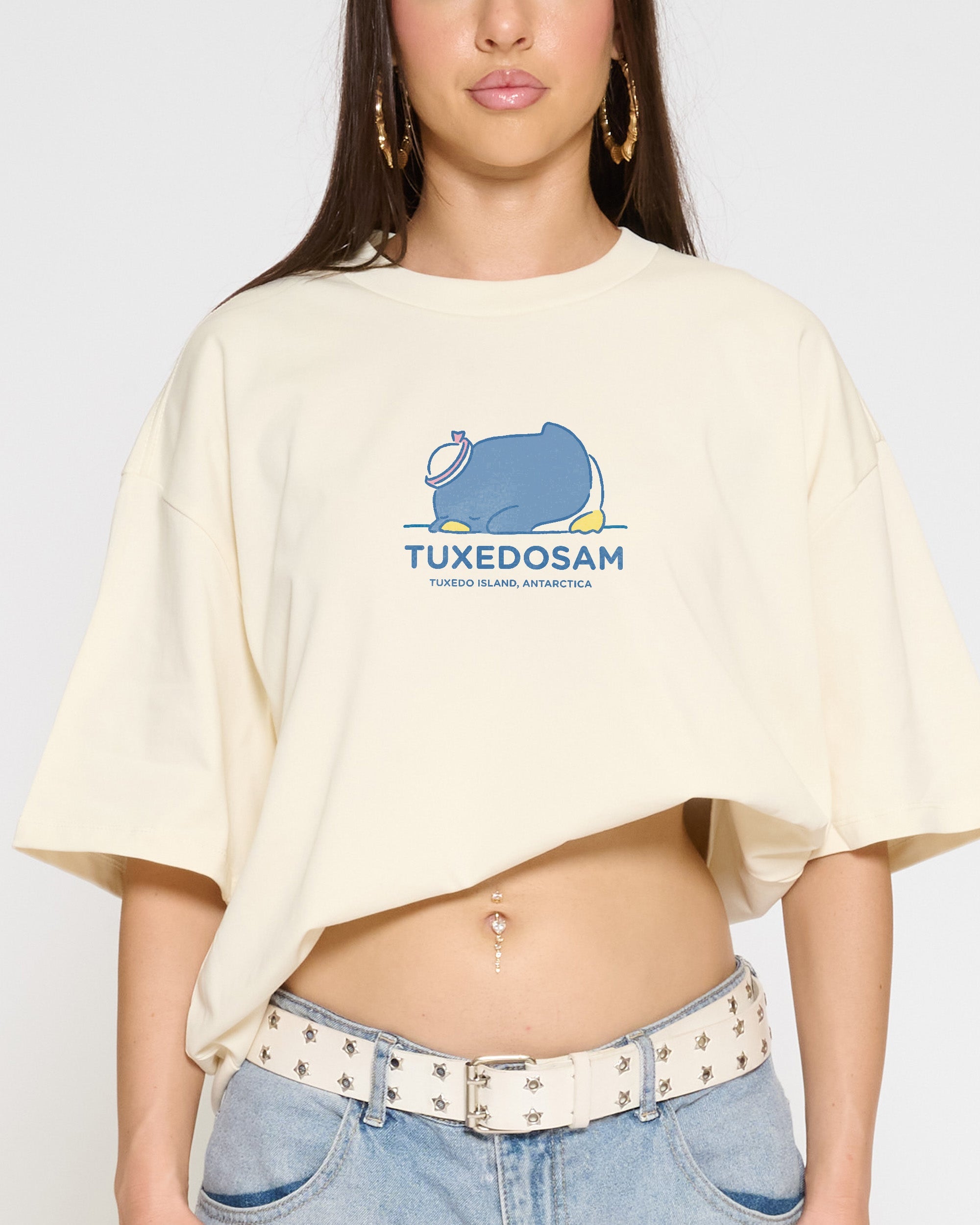 Tuxedosam Staying Cool Oversized Tee Official Hello Kitty and Friends collab Threadheads