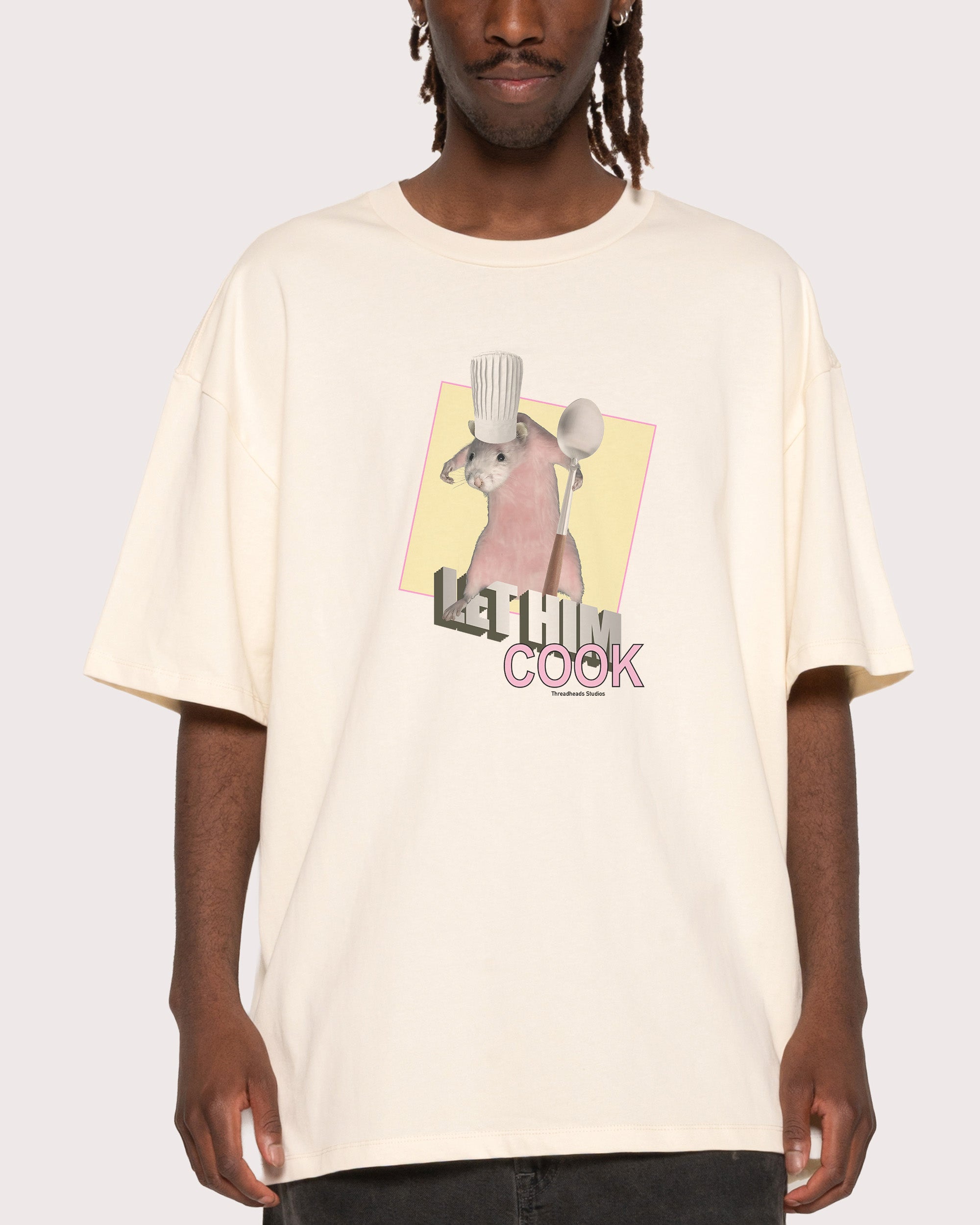 Let Him Cook Natural Oversized Tee