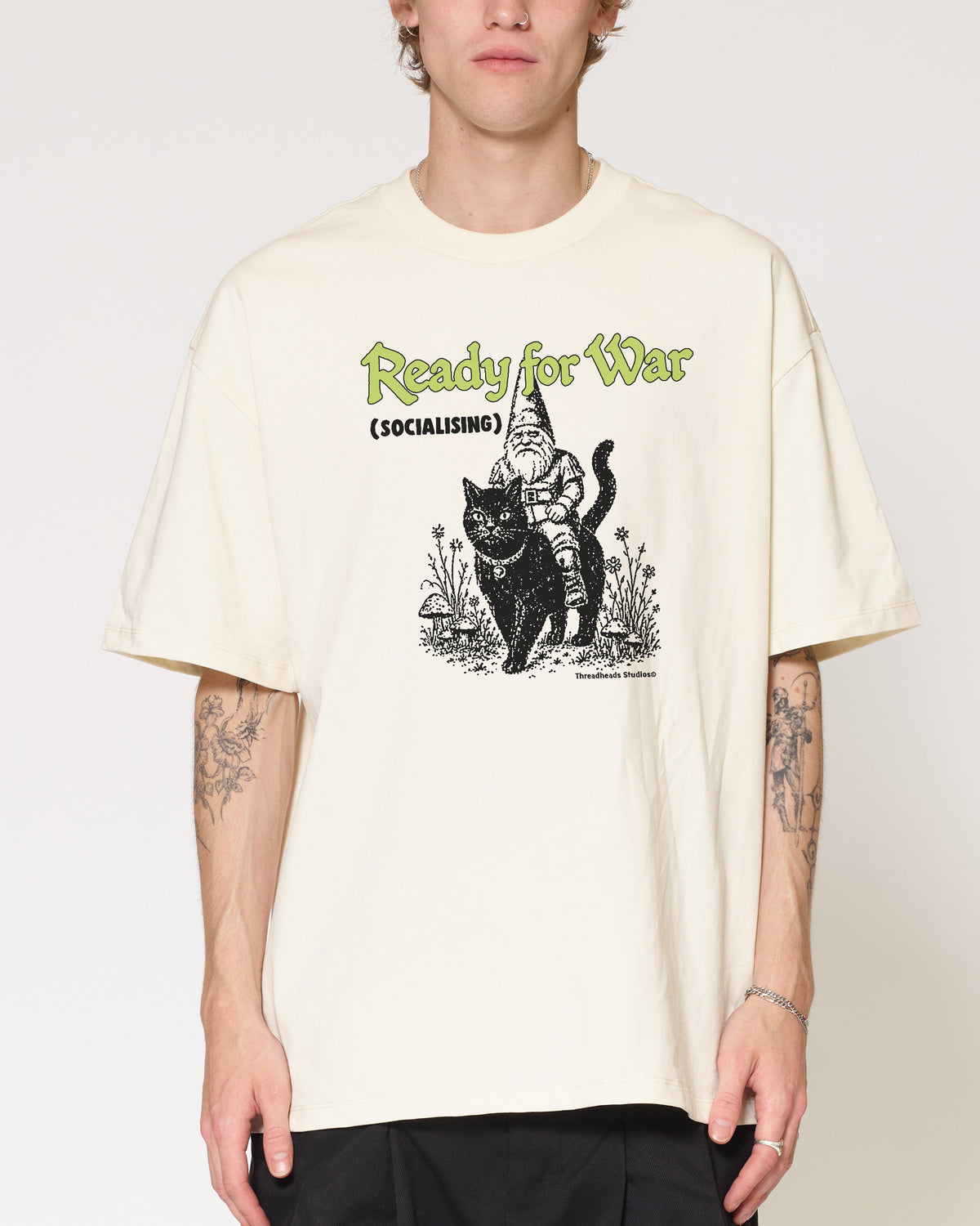 Ready for war Natural Oversized Tee
