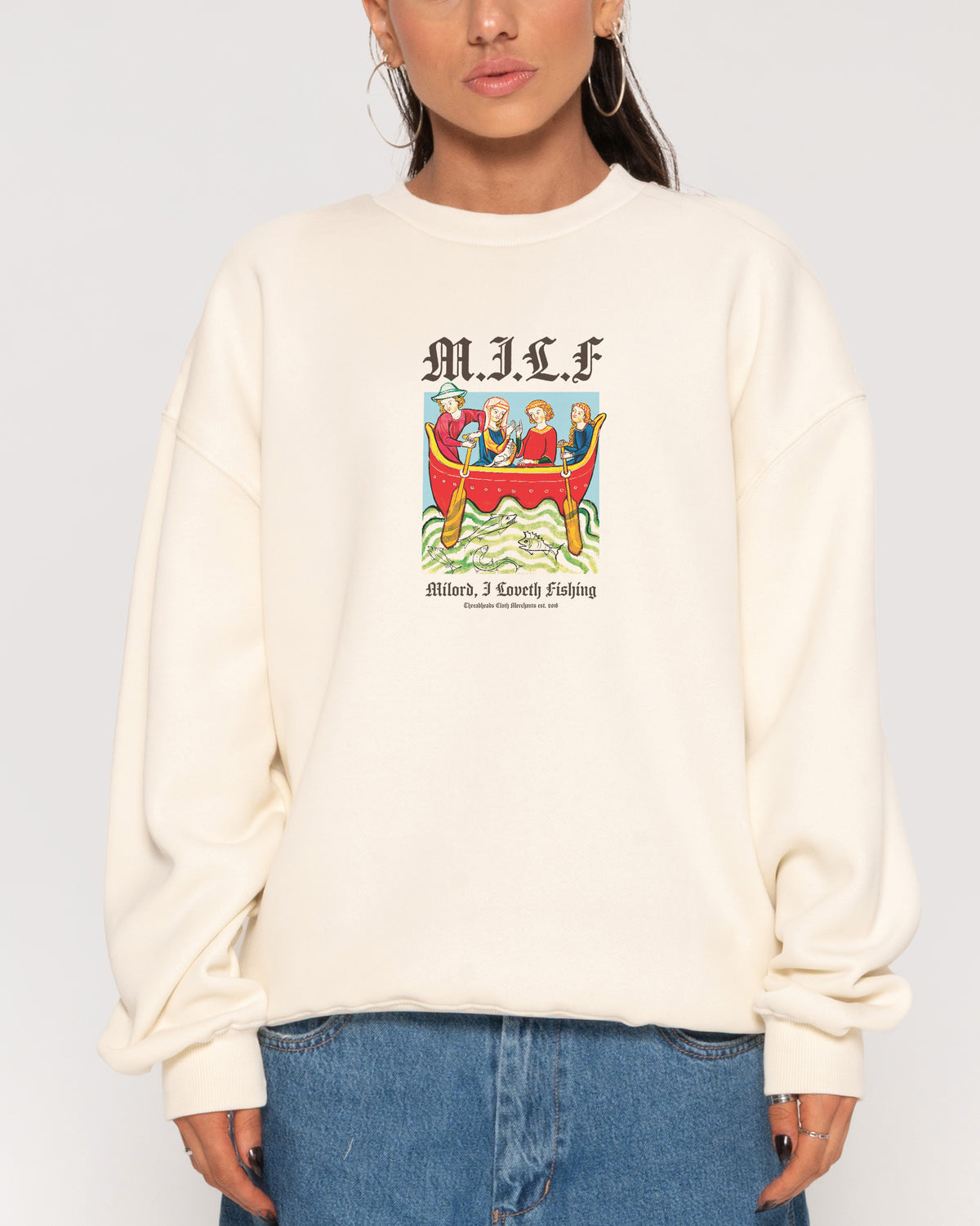 Milord, I Love Fishing Natural Sweatshirt