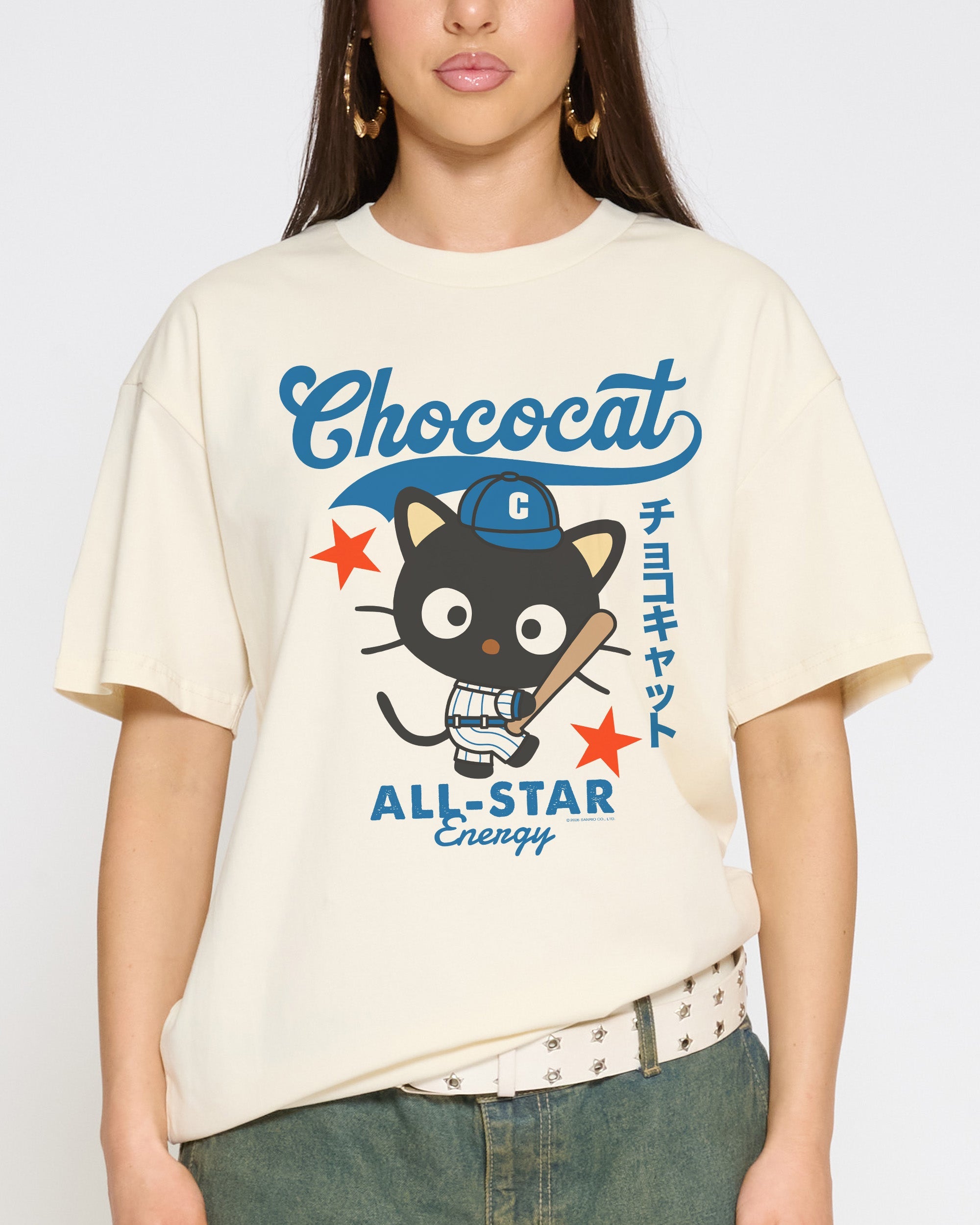 Chococat Baseball T-Shirt Official Hello Kitty and Friends collab Threadheads