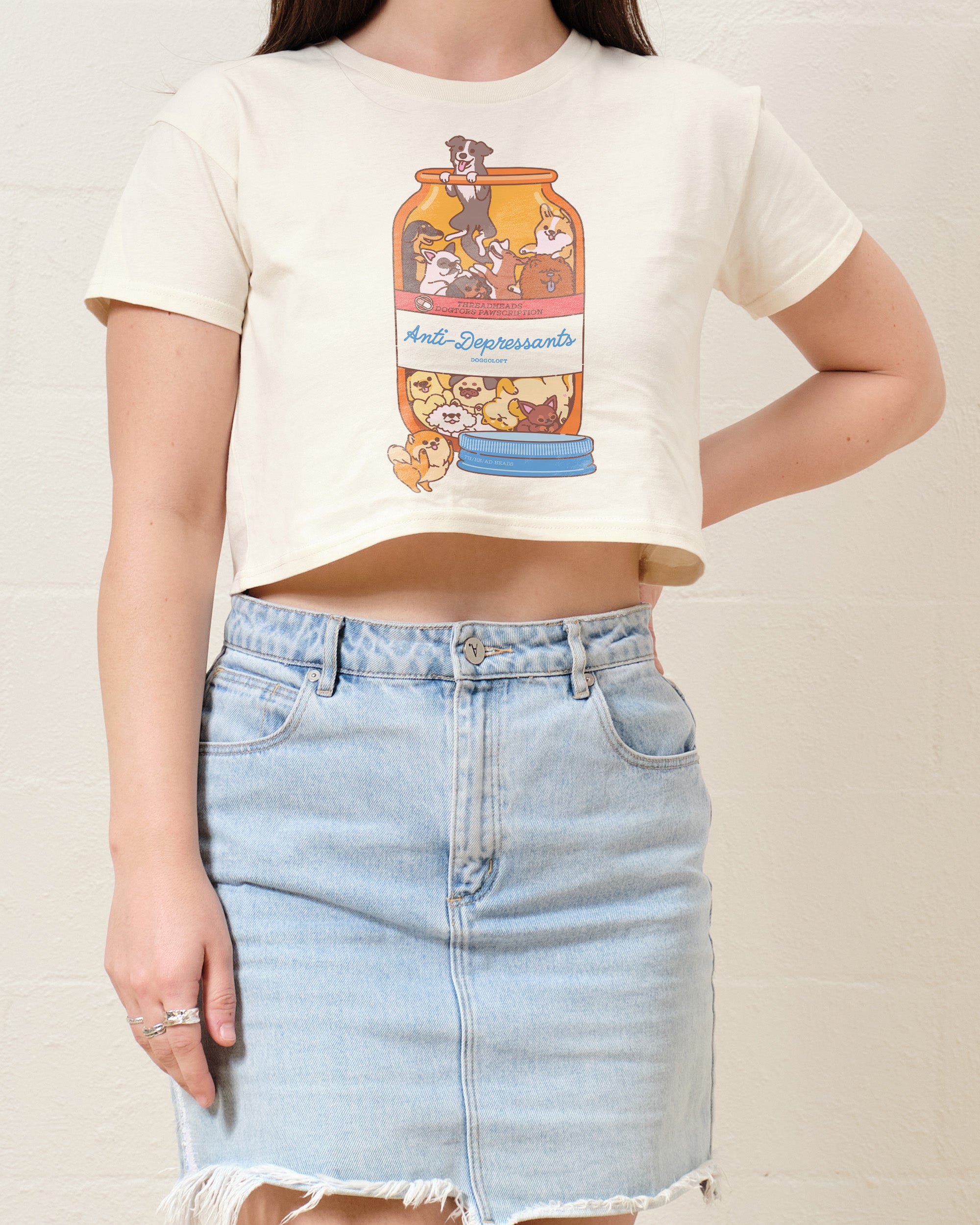 Anti-Depressants Dog Edition Crop Tee Australia Online