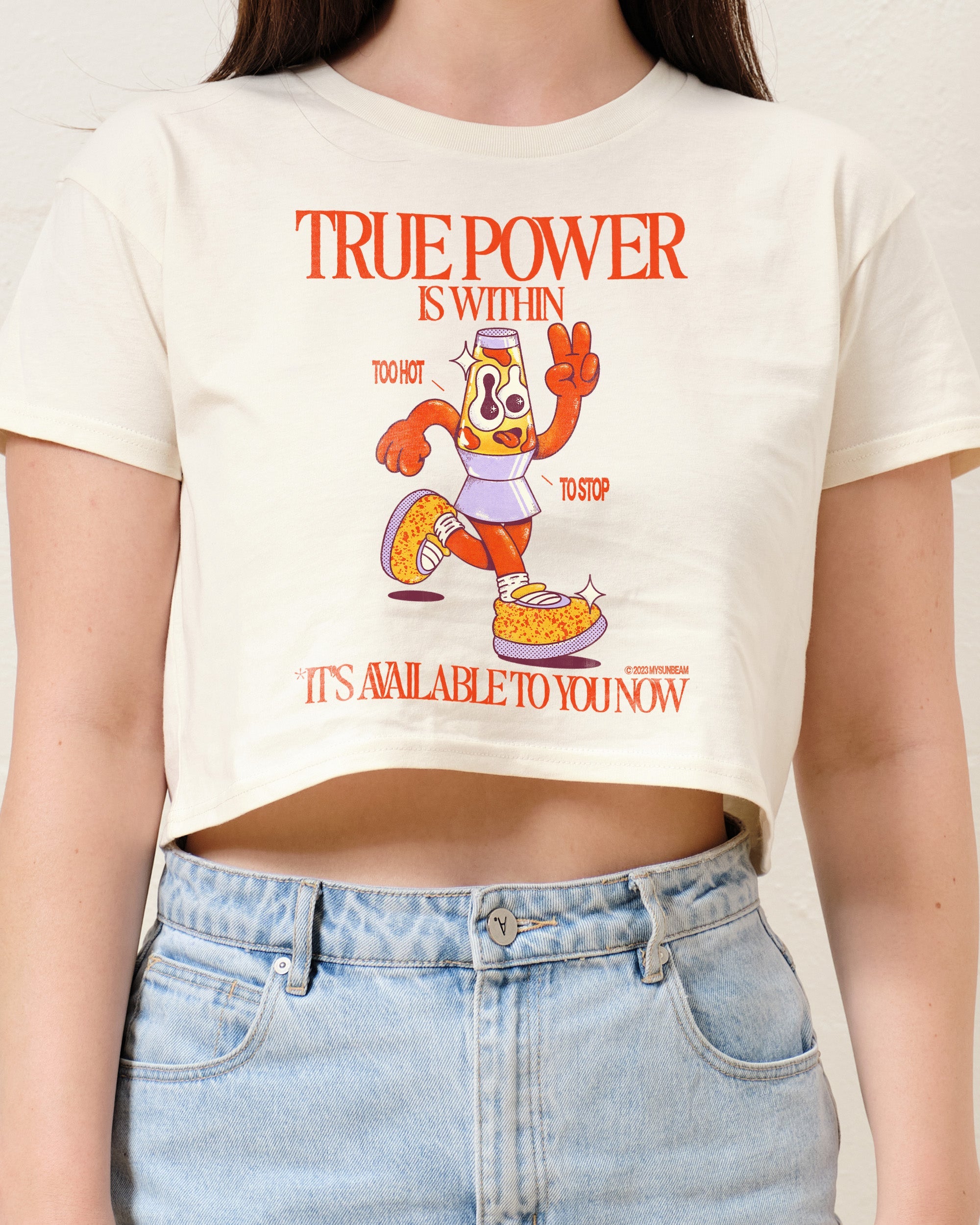 True Power Crop Tee Australia Online Natural