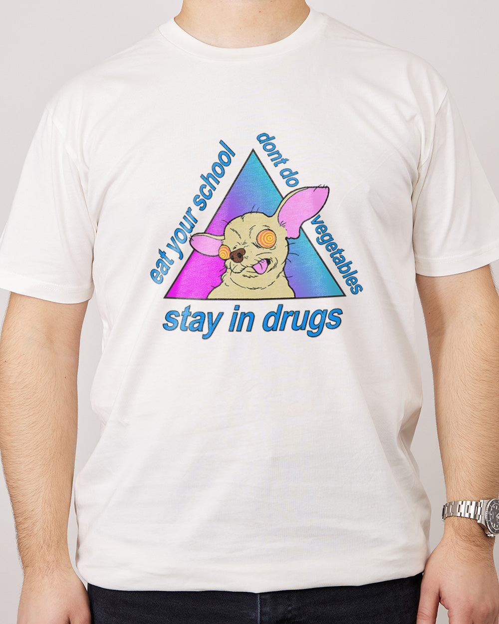 Stay in Drugs, Eat Your School, Don't Do Vegetables T-Shirt Australia Online