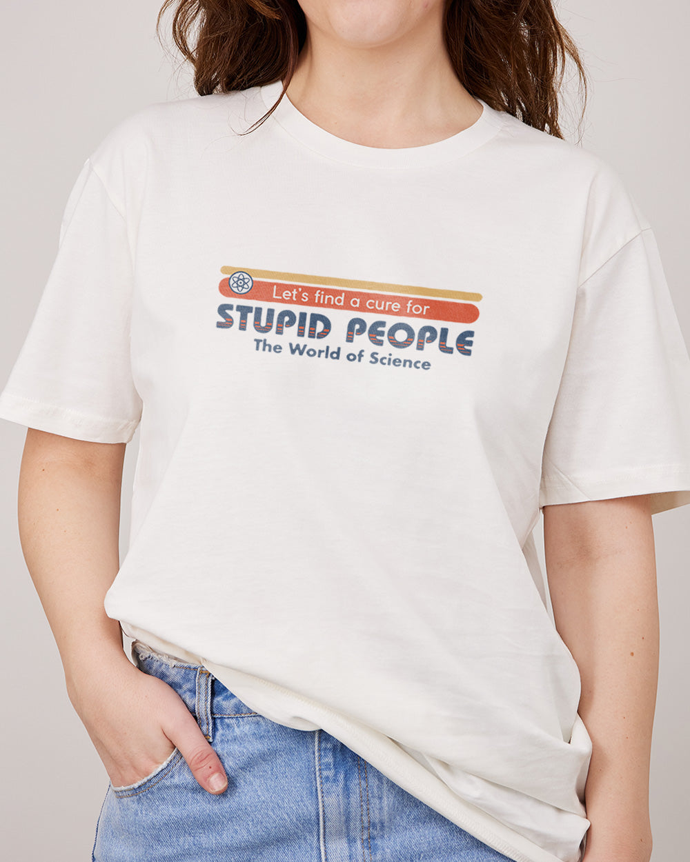 Let's Find a Cure for Stupid People Front and Back T-Shirt Australia Online