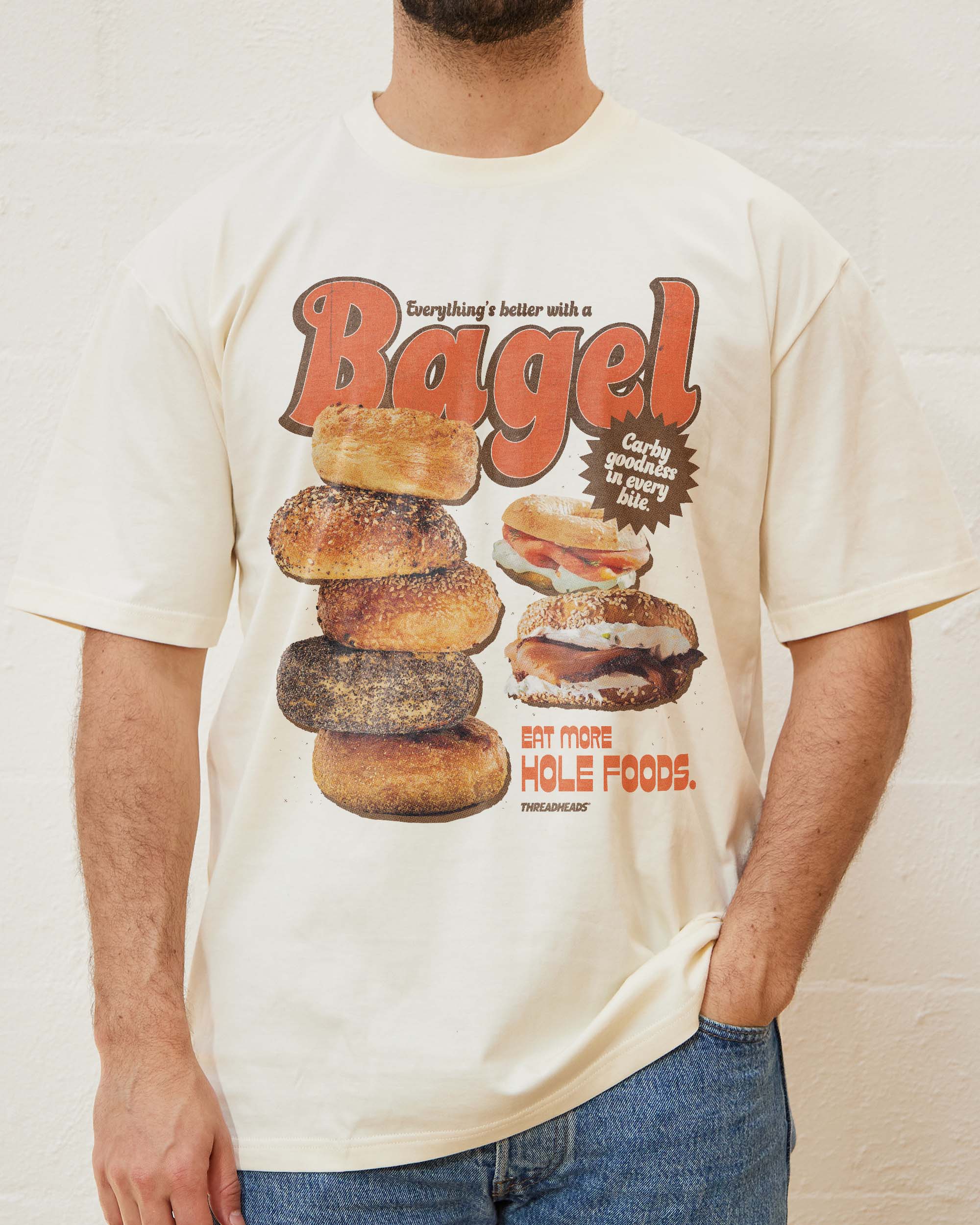 Everything's Better with a Bagel T-Shirt Australia Online Natural