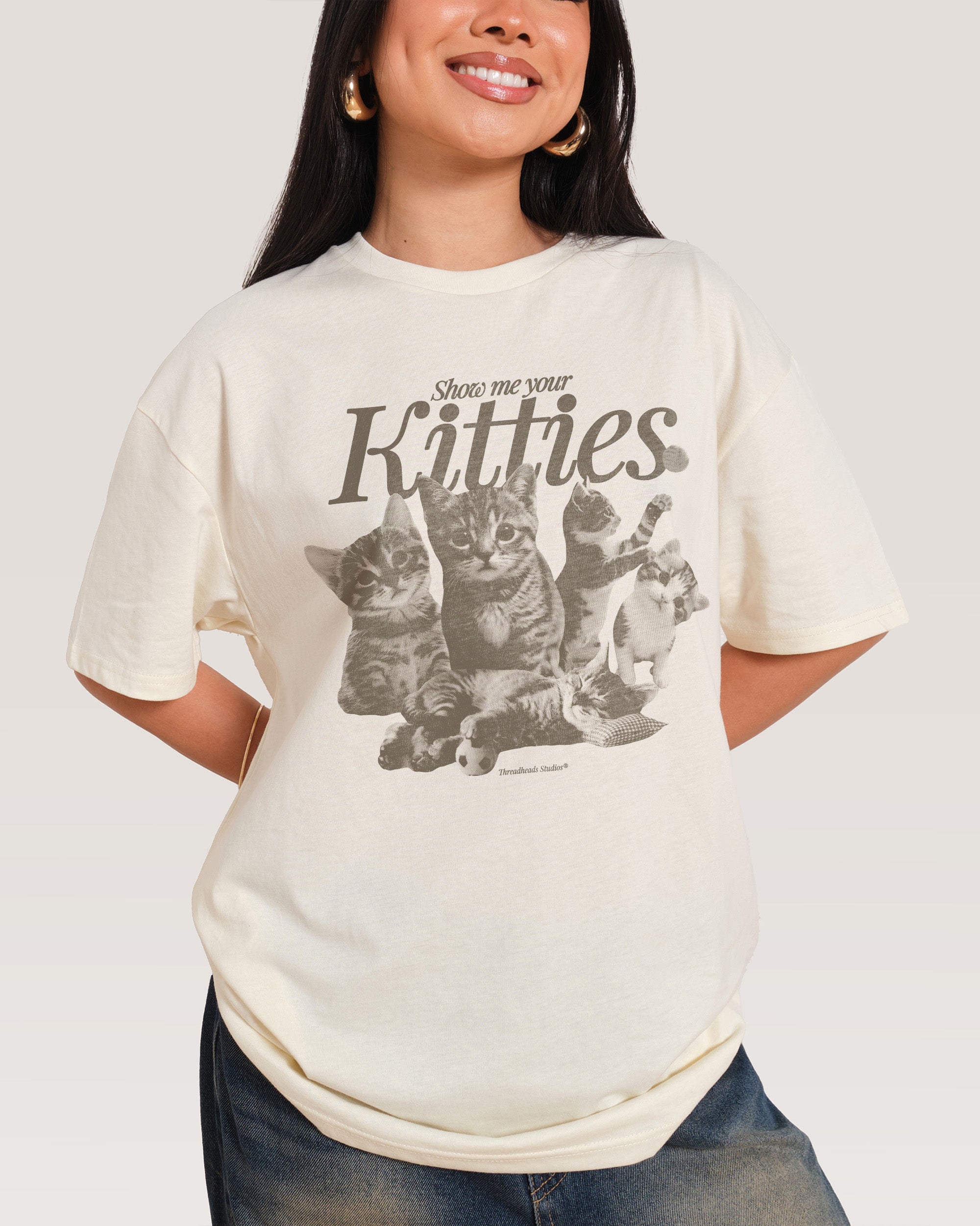 Show Me Your Kitties Natural T-Shirt