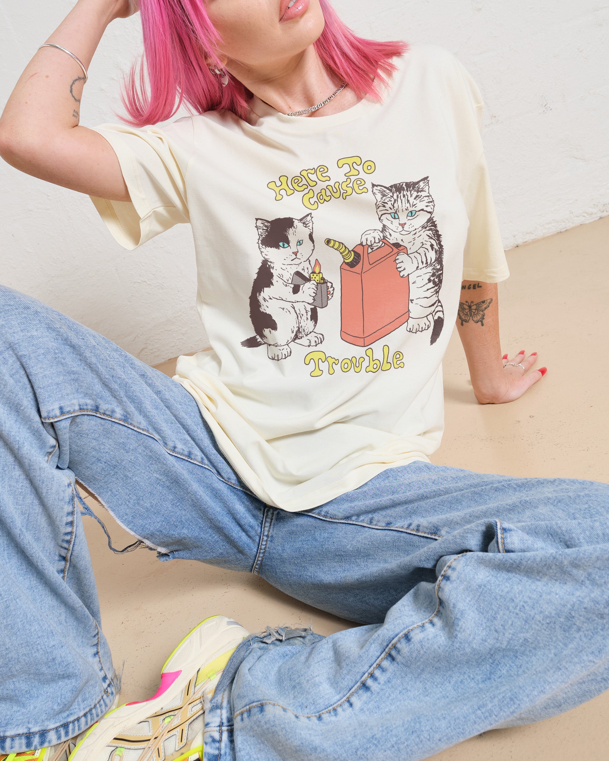 Here to Cause Trouble T-Shirt Australia Online