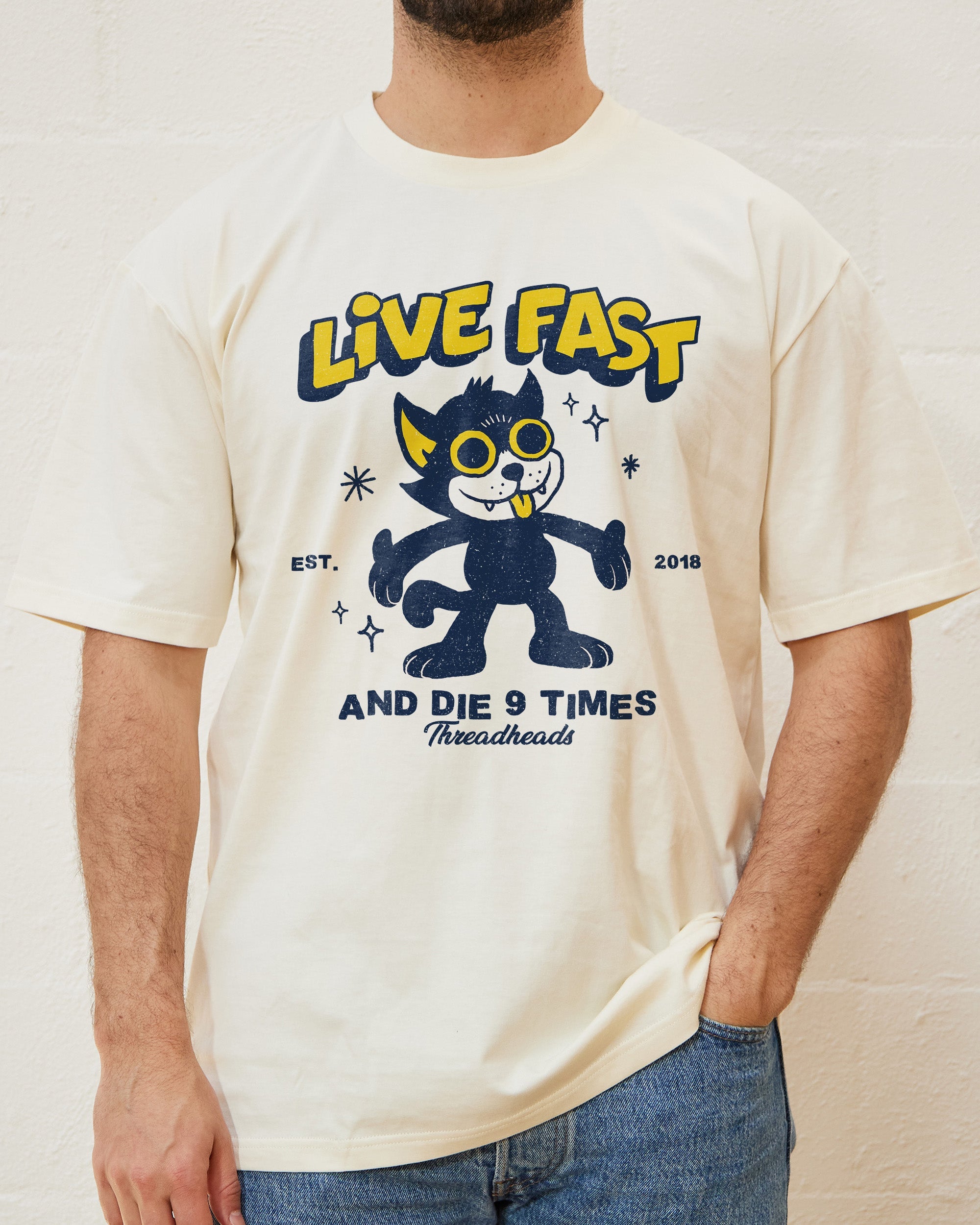 Live Fast and Die Nine Times T-Shirt Australia Online