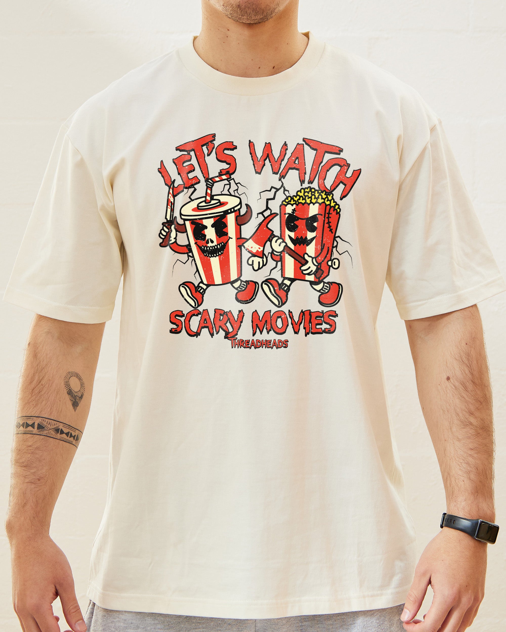 Let's Watch Scary Movies T-Shirt Australia Online