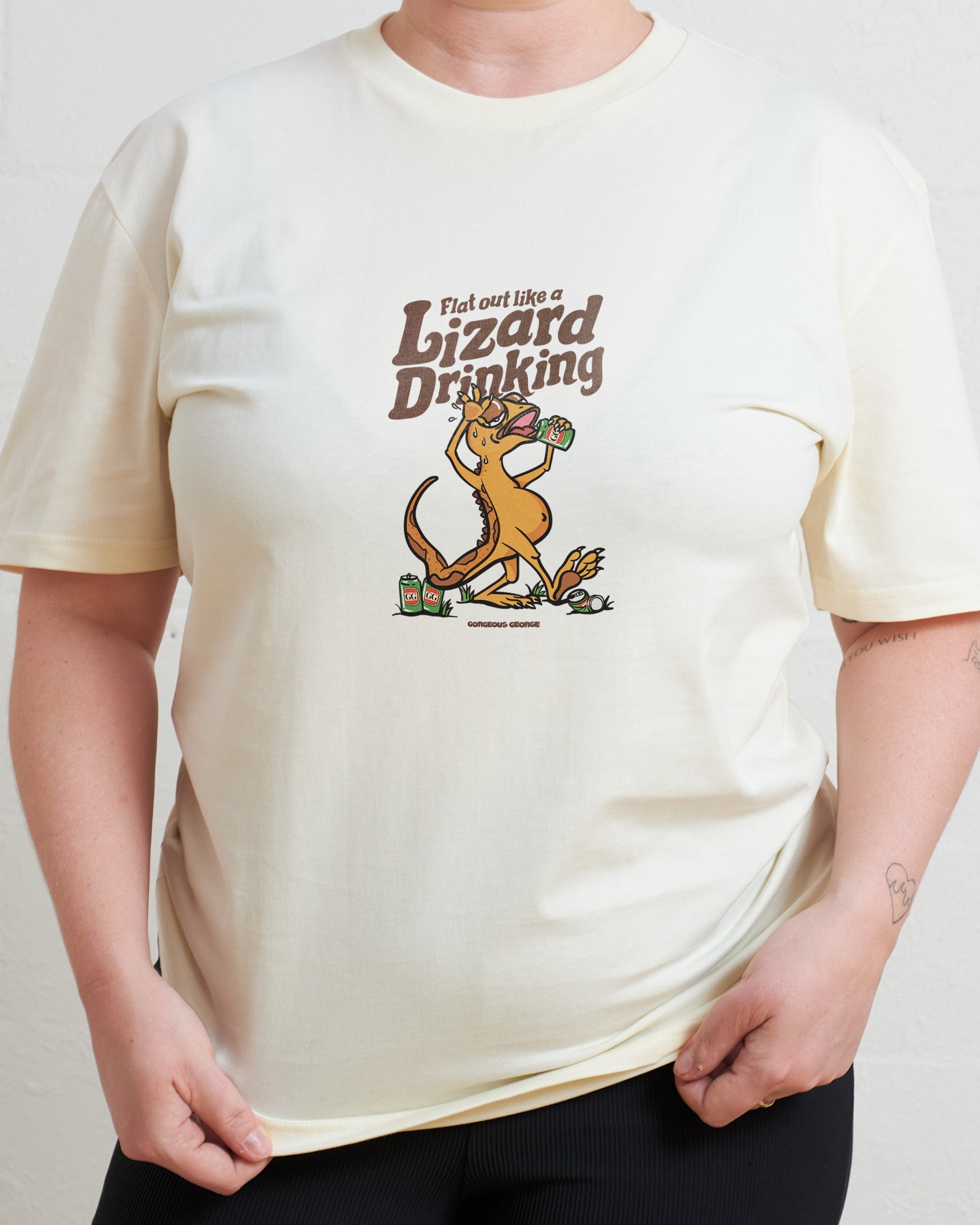 Flat Out Like a Lizard Drinking T-Shirt Australia Online