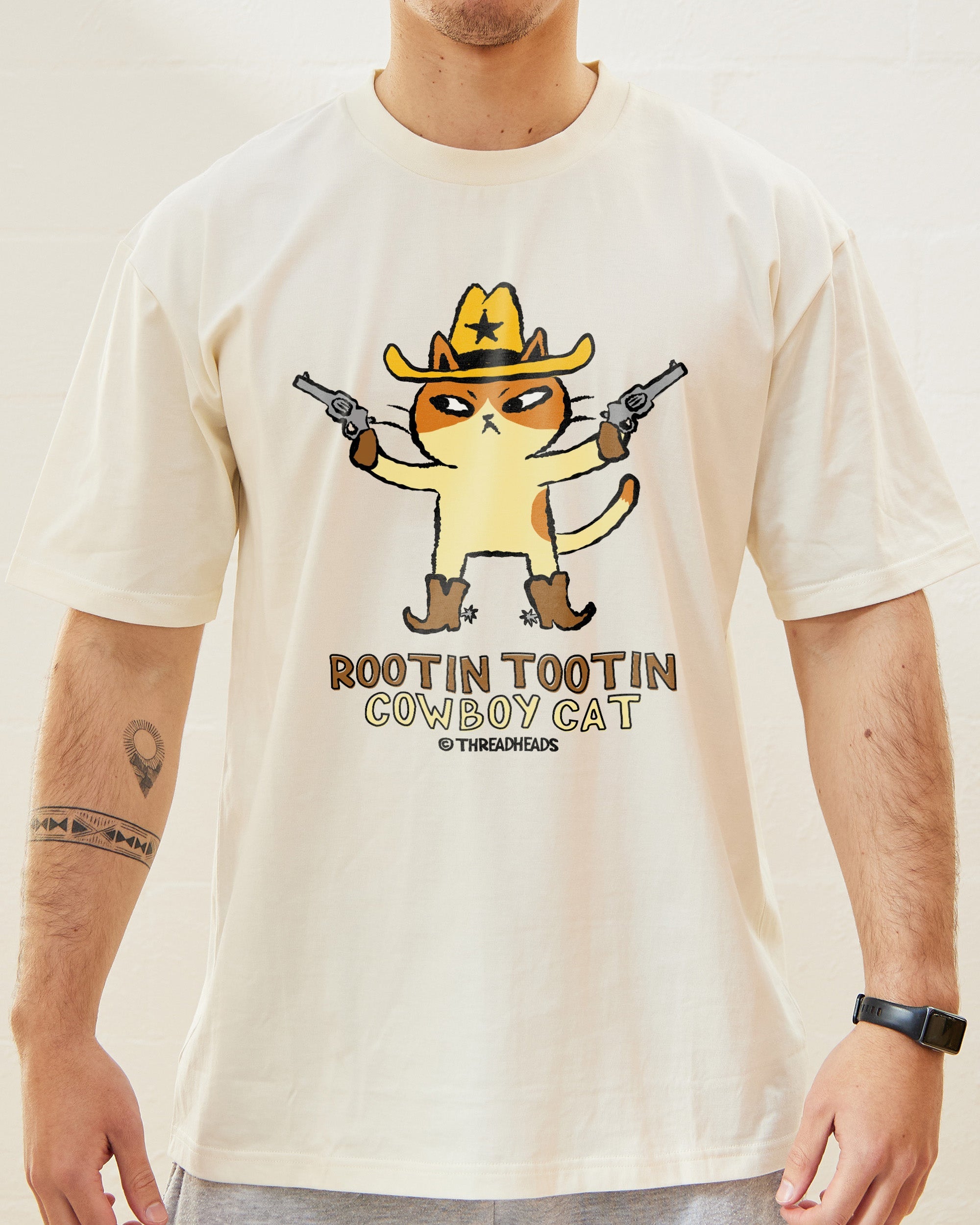 Rootin Tootin Cowboy Cat T-Shirt Australia Online
