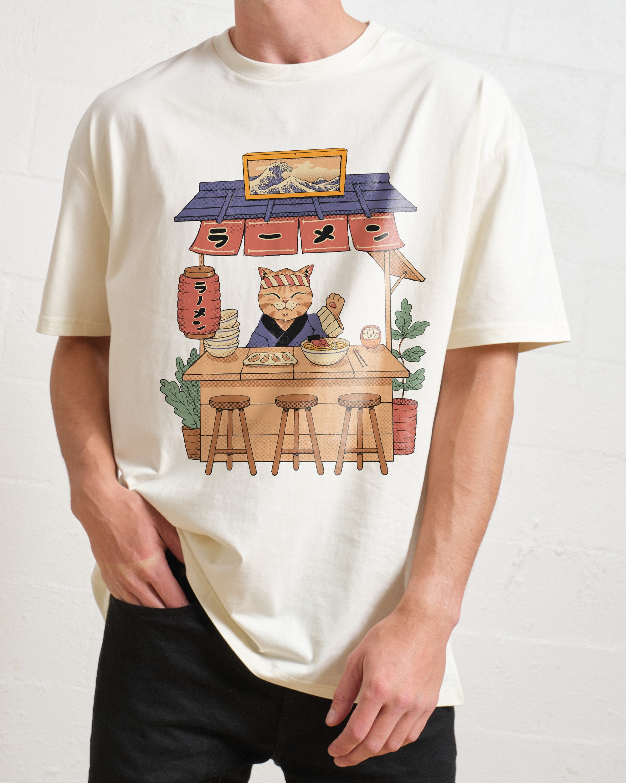 Neko Ramen Ukiyo-e T-Shirt Australia Online