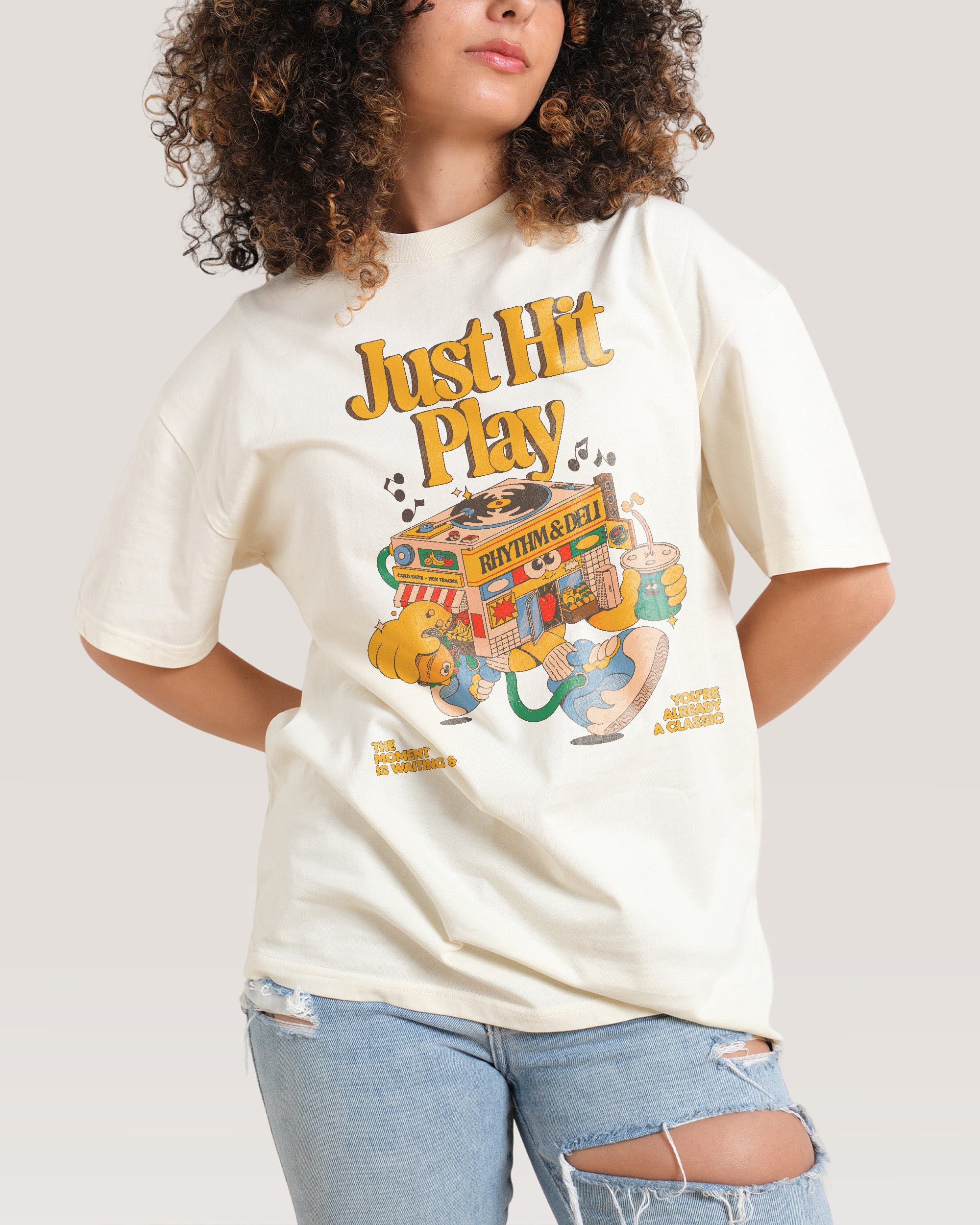 Just Hit Play Natural T-Shirt