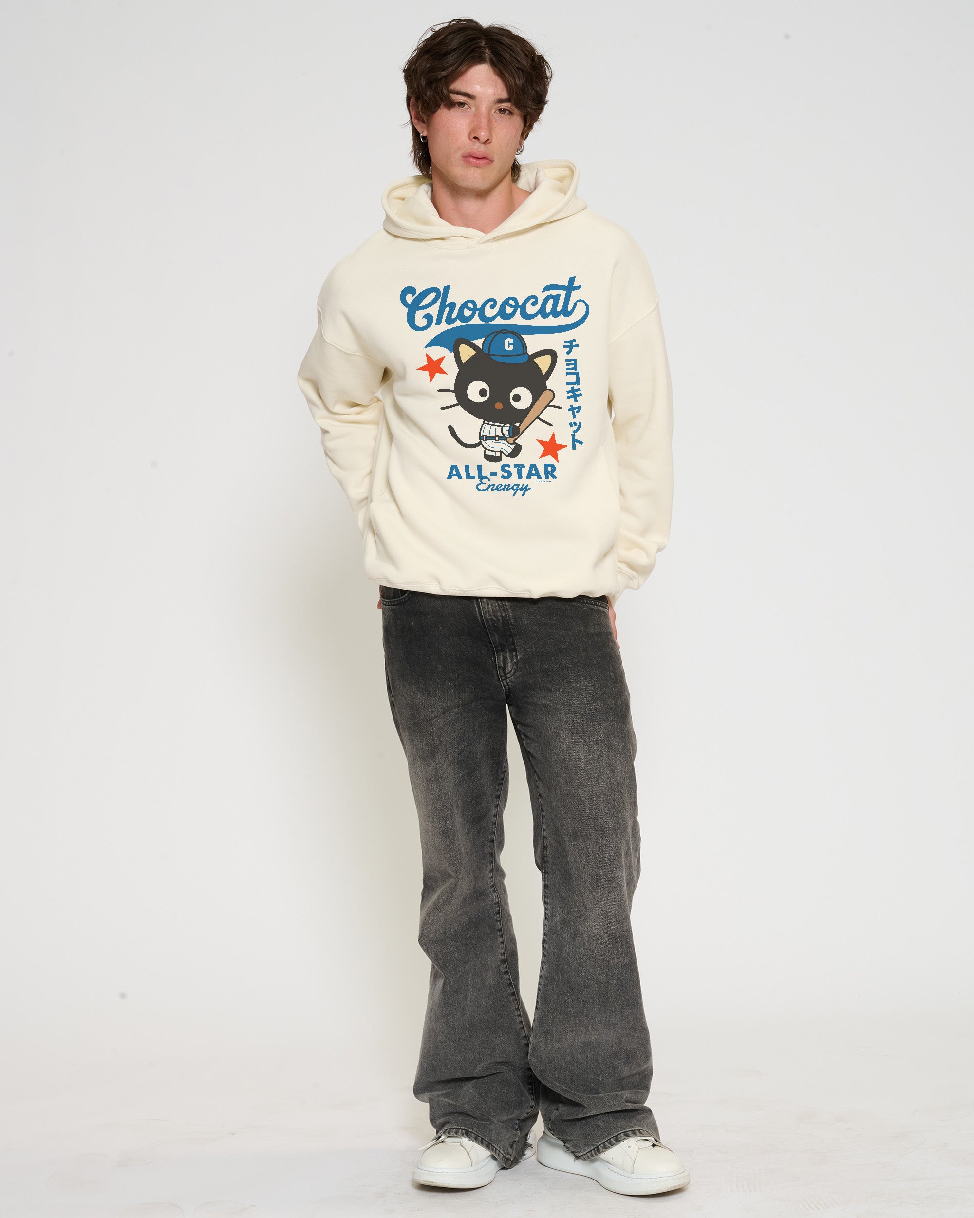 Chococat Baseball Hoodie Official Hello Kitty and Friends collab Threadheads