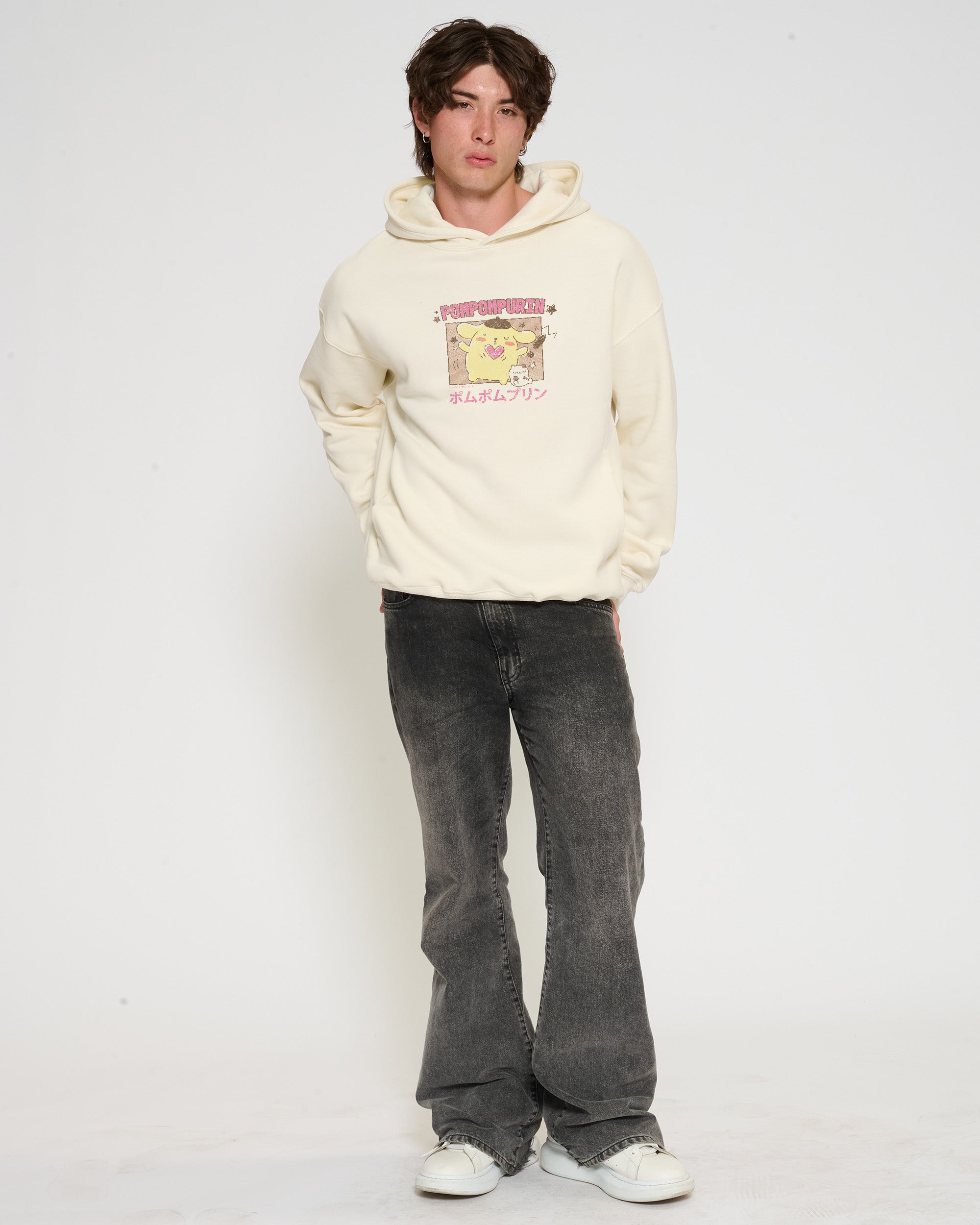 Pompompurin Kawaii Hoodie Official Hello Kitty and Friends collab Threadheads
