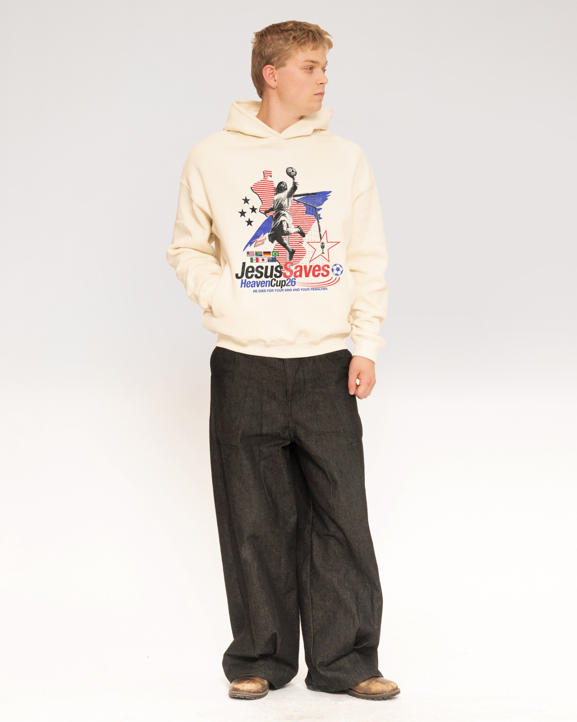 Jesus Saves '26 Natural Hoodie