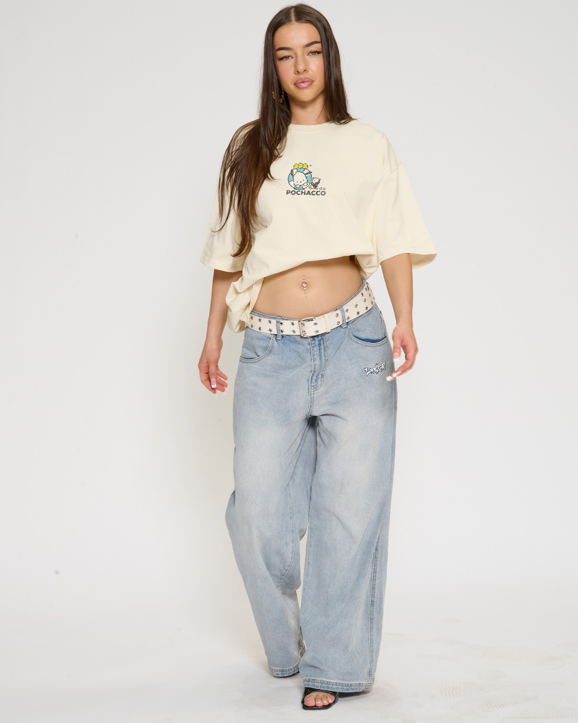 Pochacco Summer Stroll Oversized Tee Official Hello Kitty and Friends collab Threadheads
