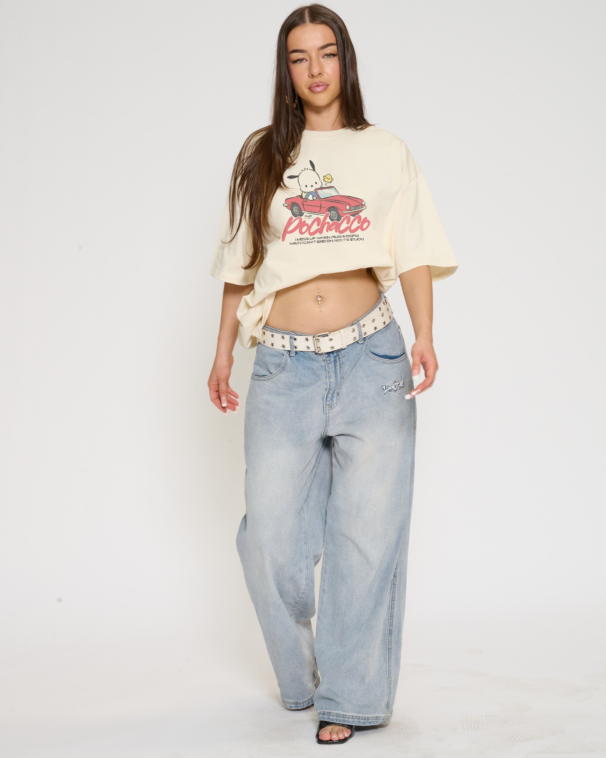 Pochacco Peak Hour Oversized Tee Official Hello Kitty and Friends collab Threadheads