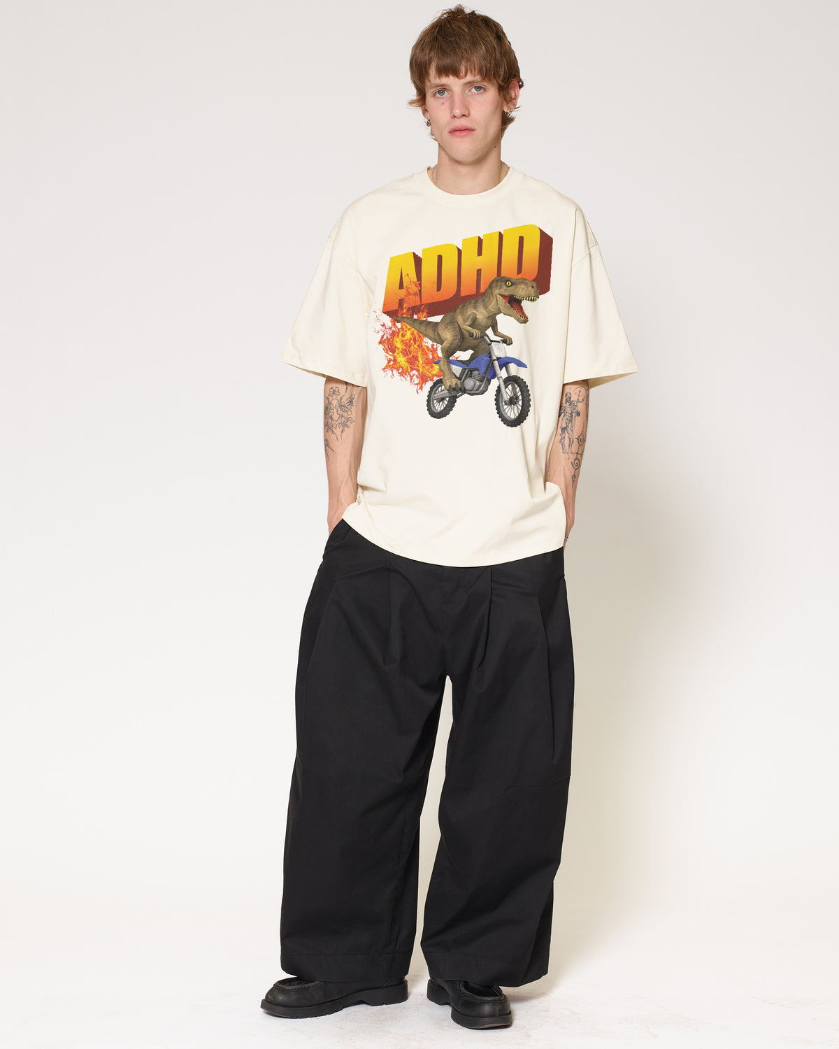 ADHD Natural Oversized Tee