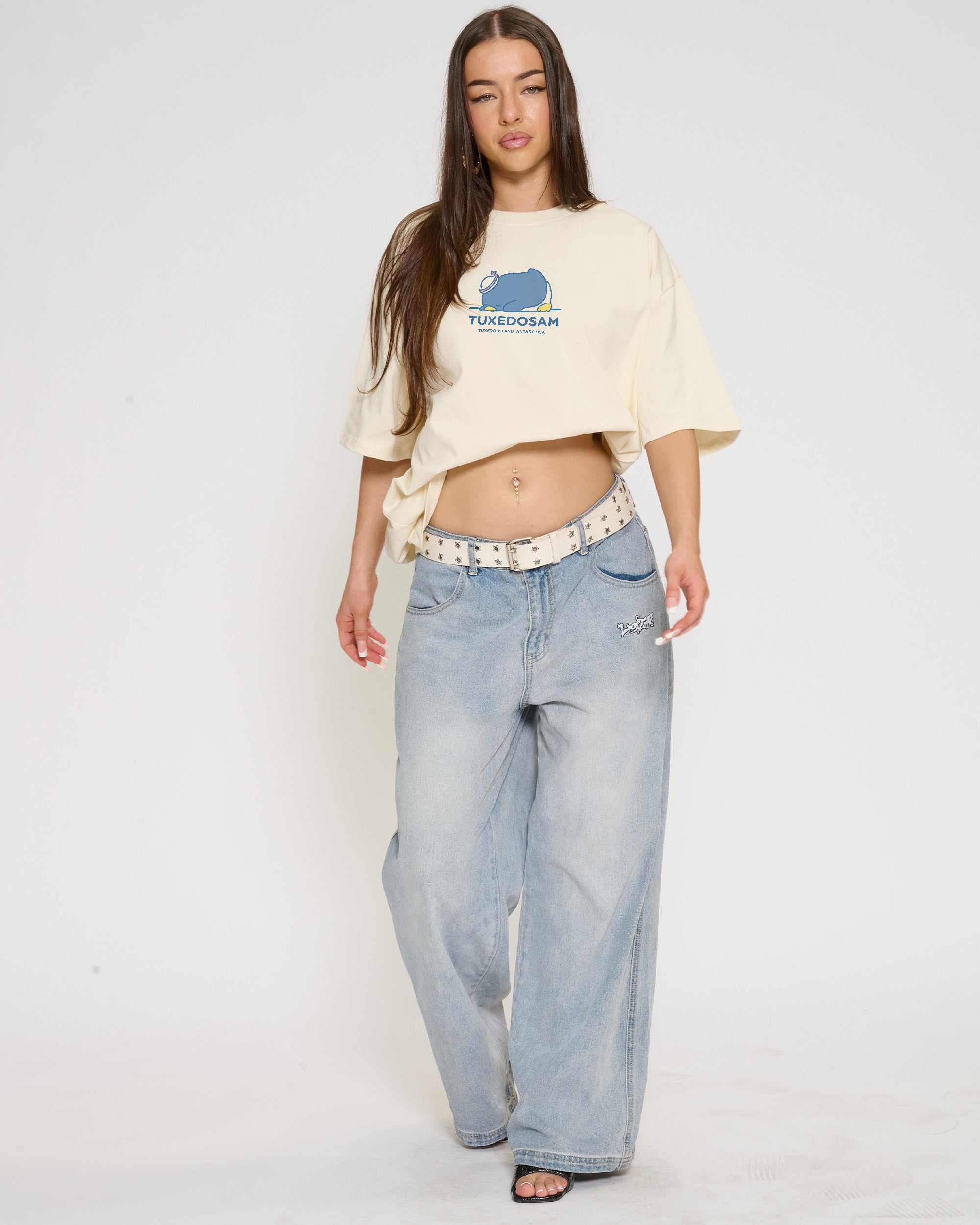 Tuxedosam Staying Cool Oversized Tee Official Hello Kitty and Friends collab Threadheads