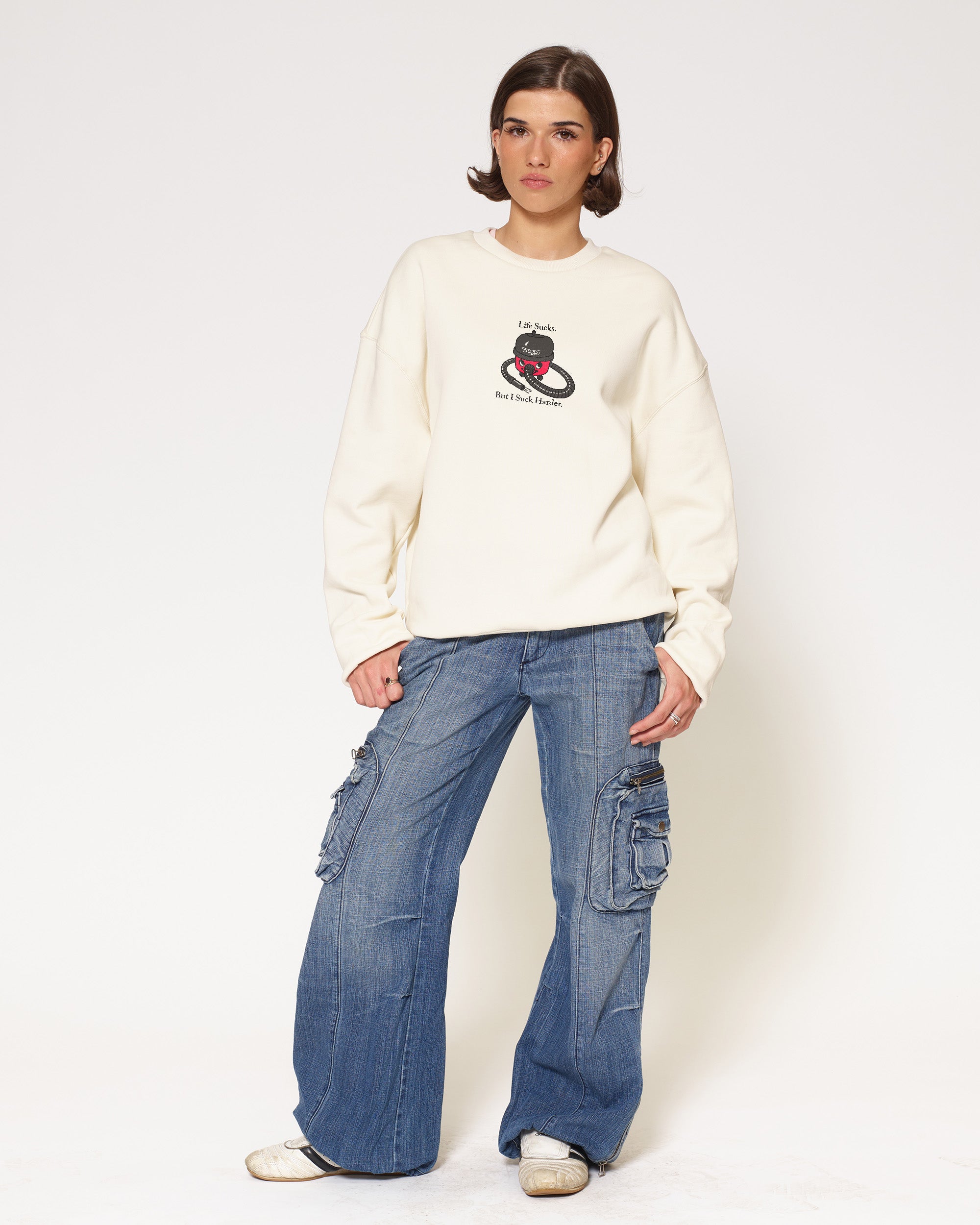 Life Sucks Natural Sweatshirt