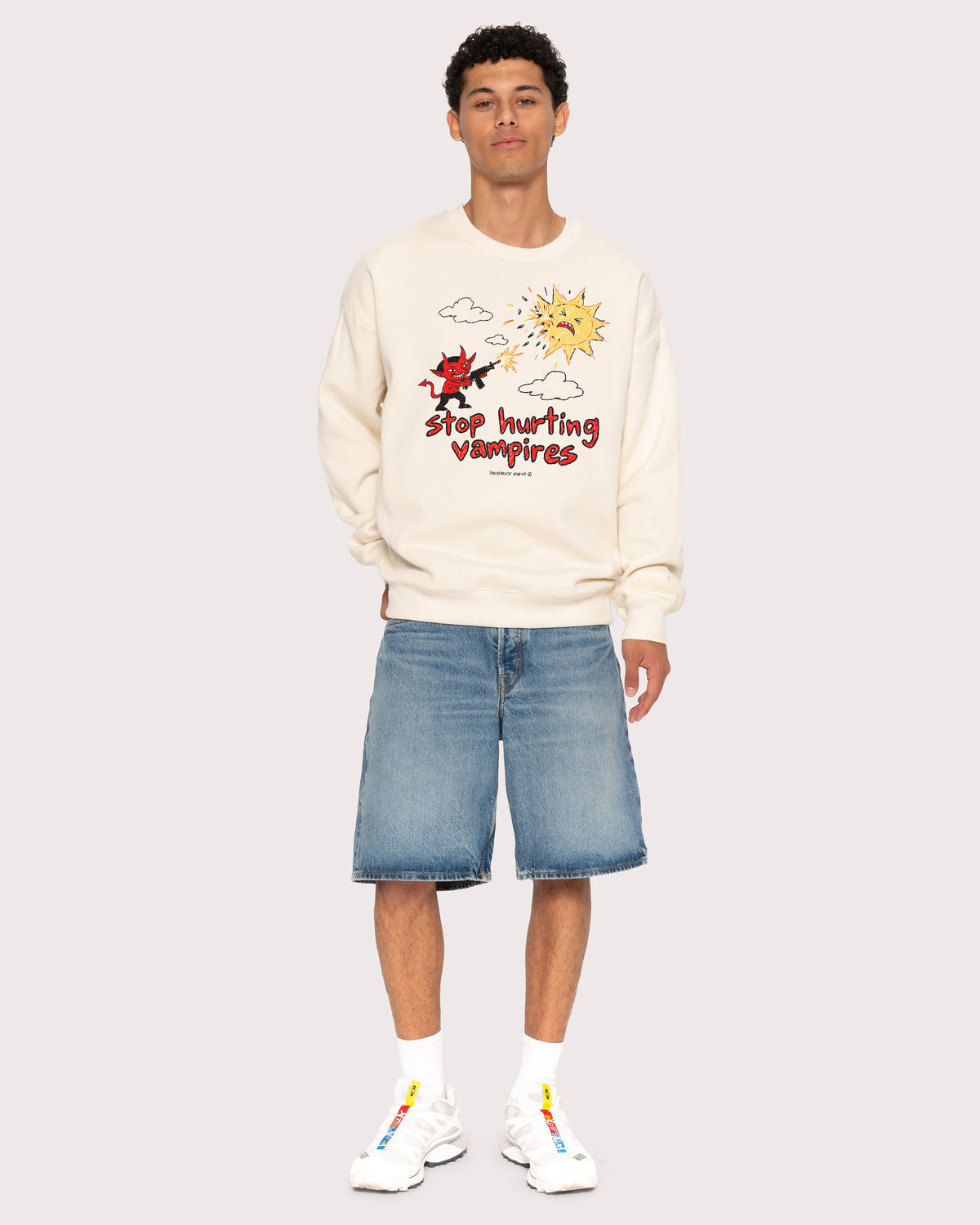 Stop Hurting Vampires Natural Sweatshirt
