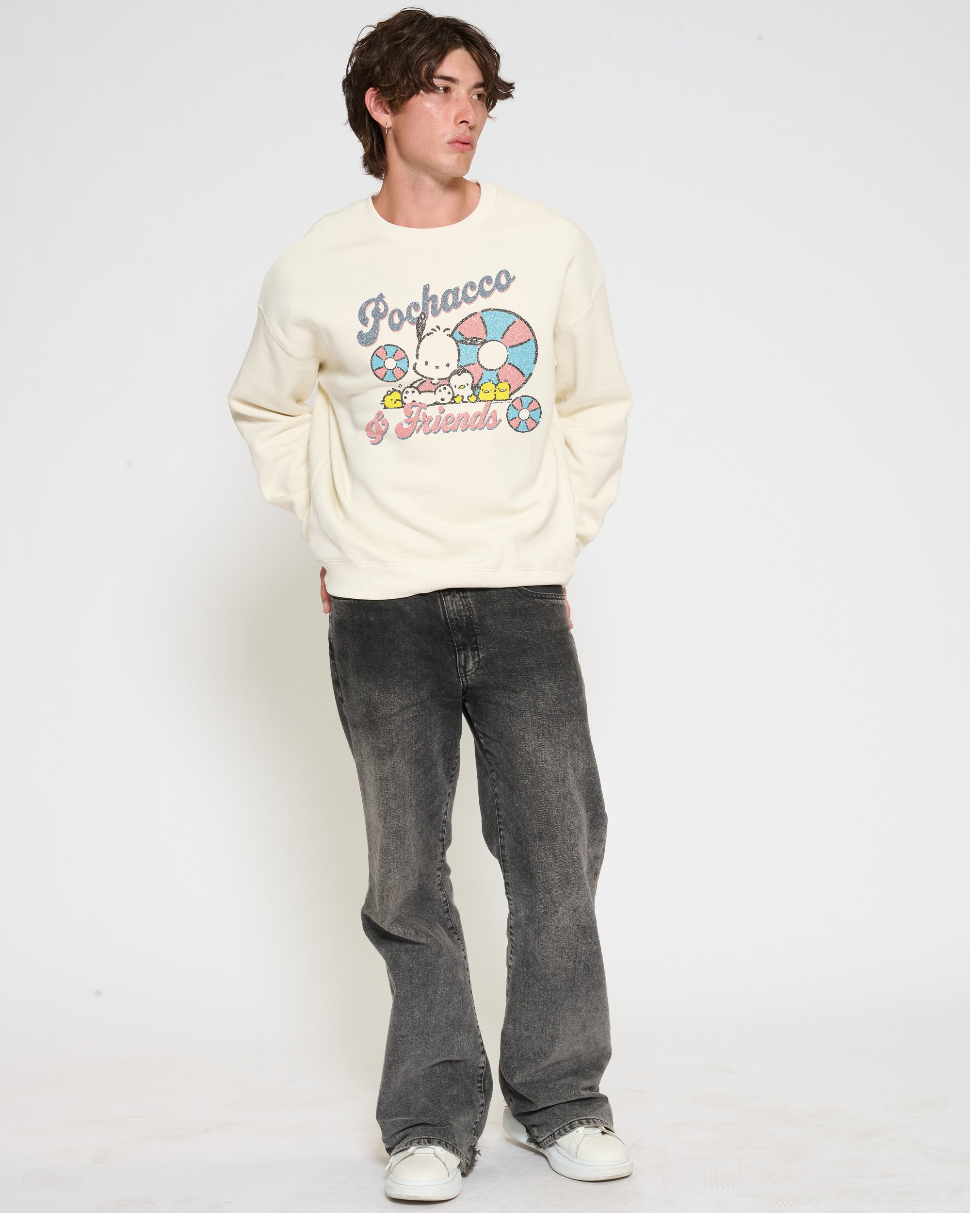 Pochacco Summer Sweatshirt Official Hello Kitty and Friends collab Threadheads