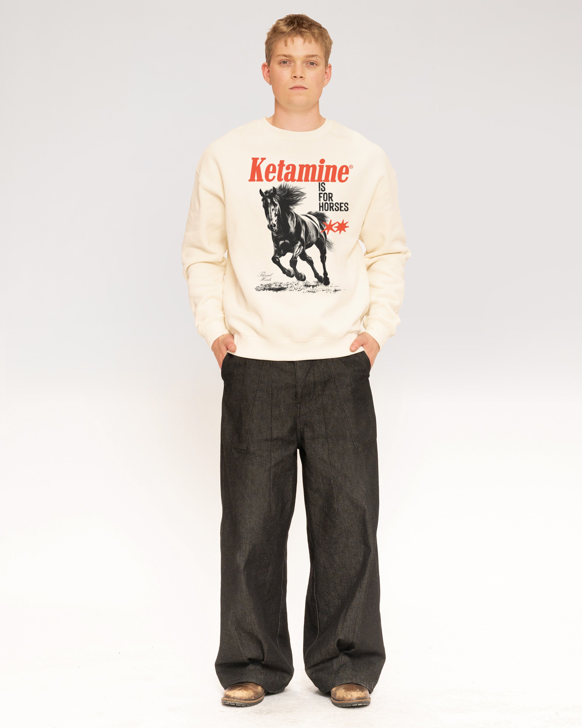 Ketamine is for Horses Natural Sweatshirt