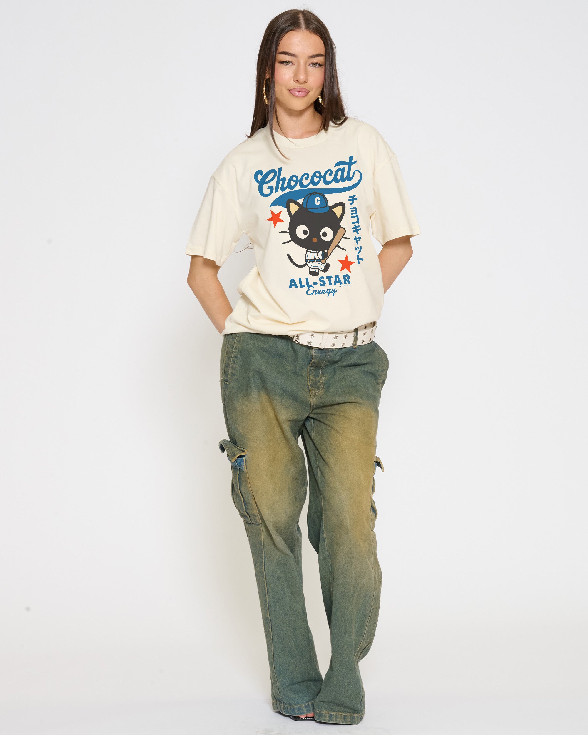 Chococat Baseball T-Shirt Official Hello Kitty and Friends collab Threadheads