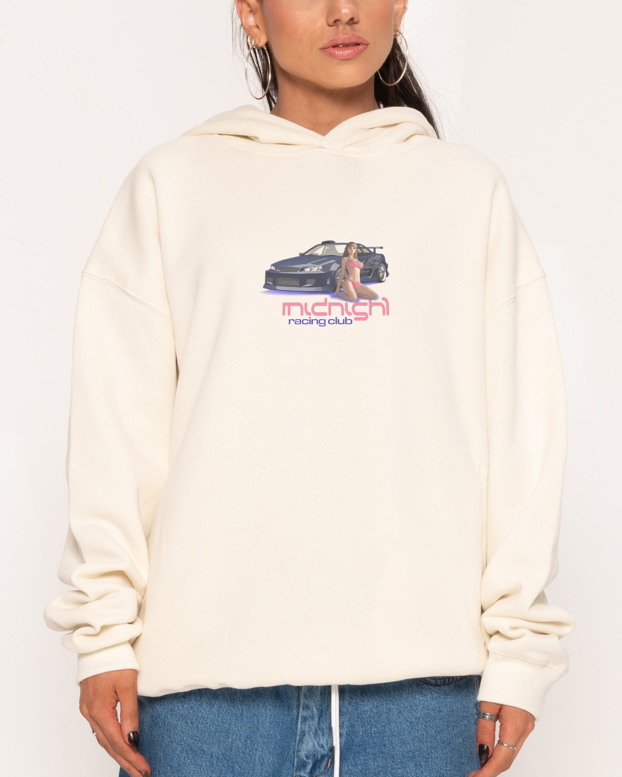 Midnight Racing Club Natural Hoodie