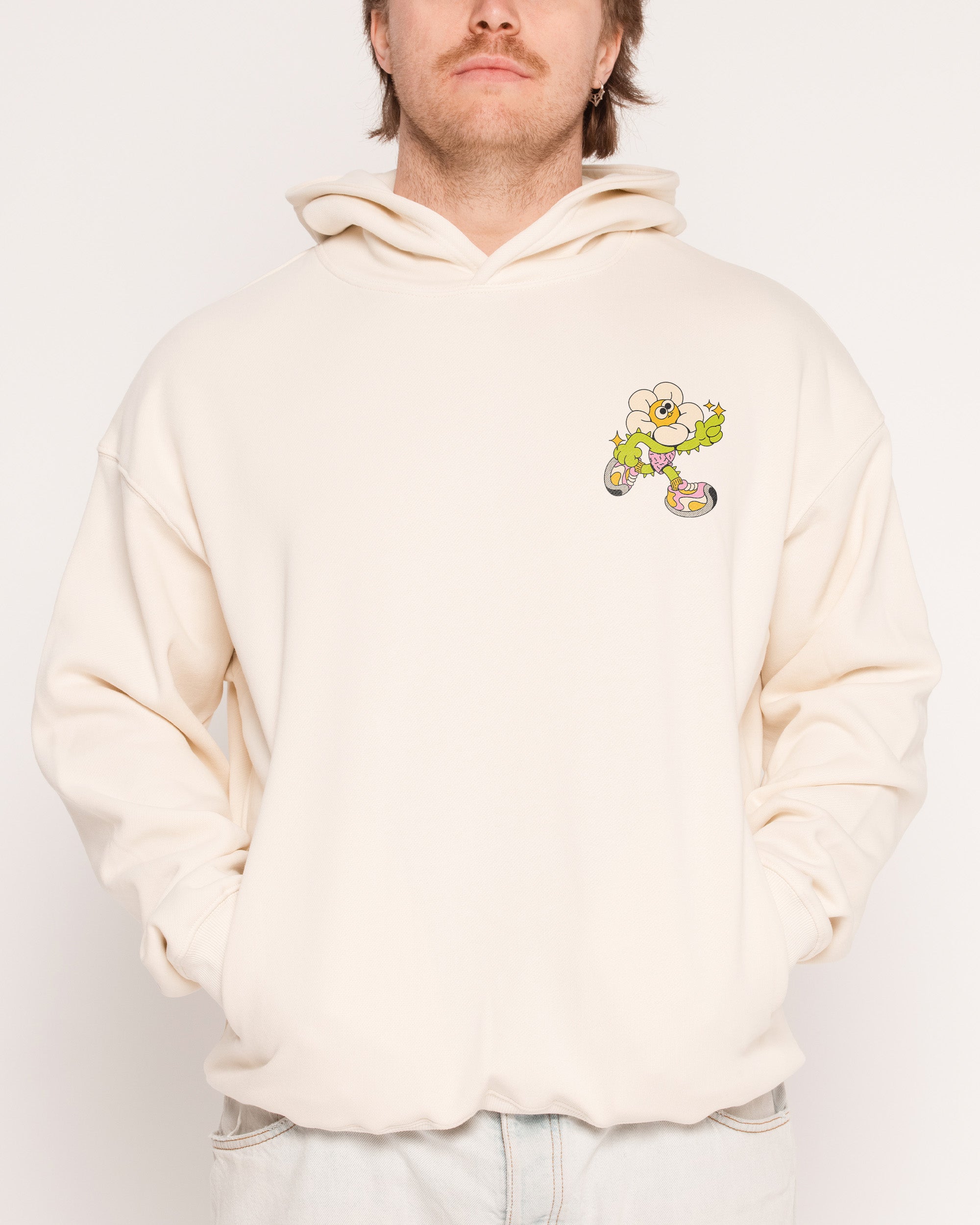 Among the Daisies Natural Hoodie