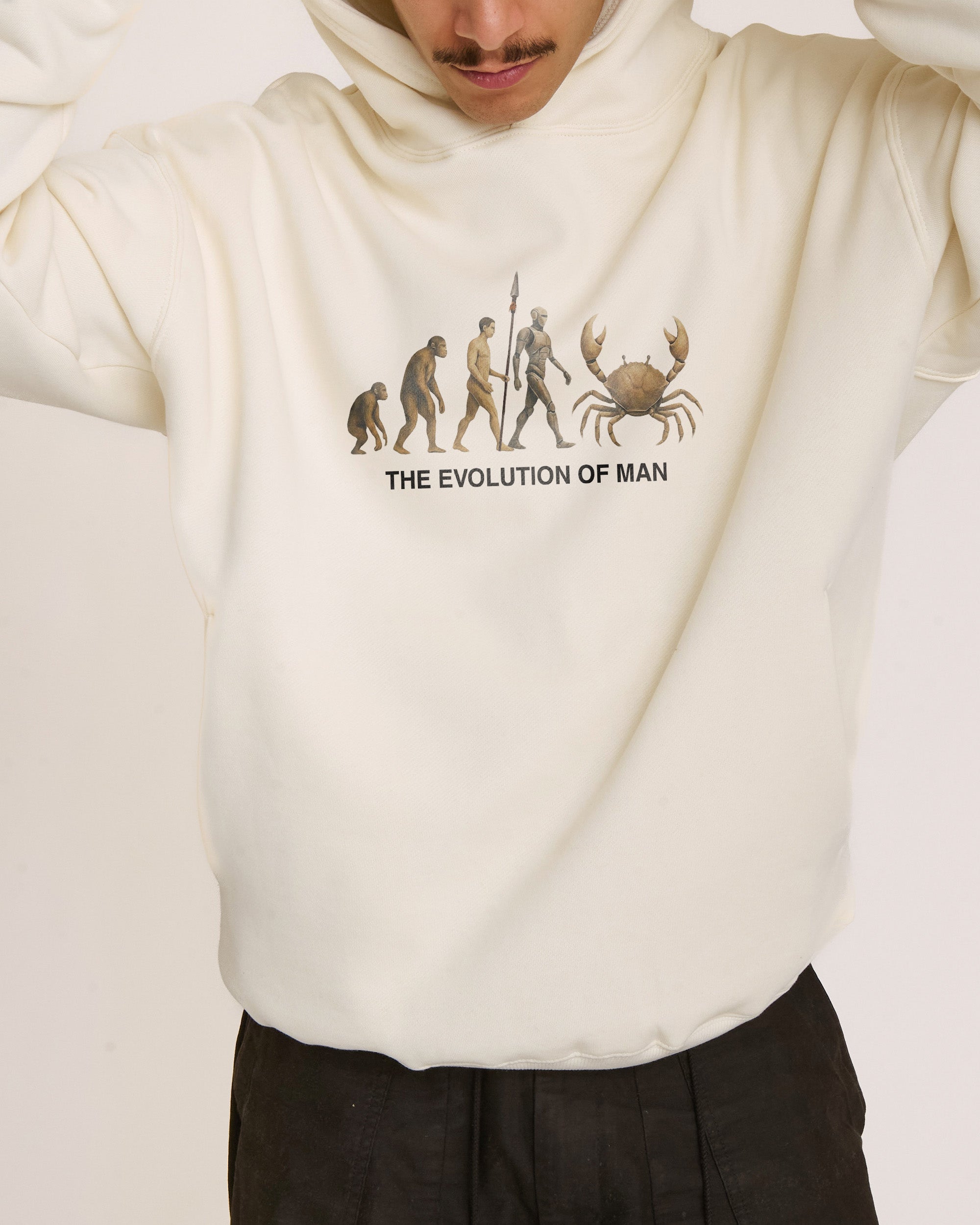 Evolution of Man Natural Hoodie