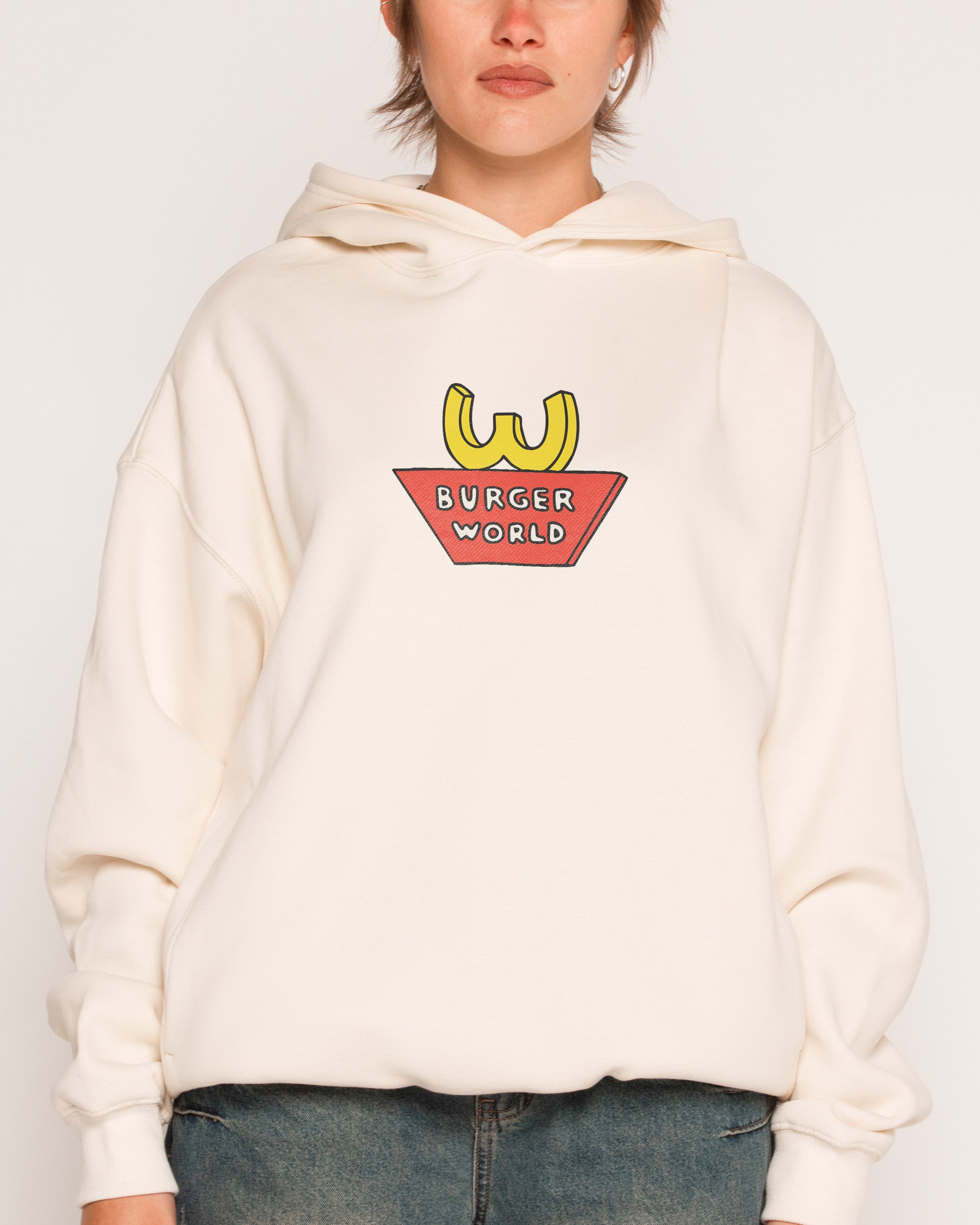 Burger World Natural Hoodie