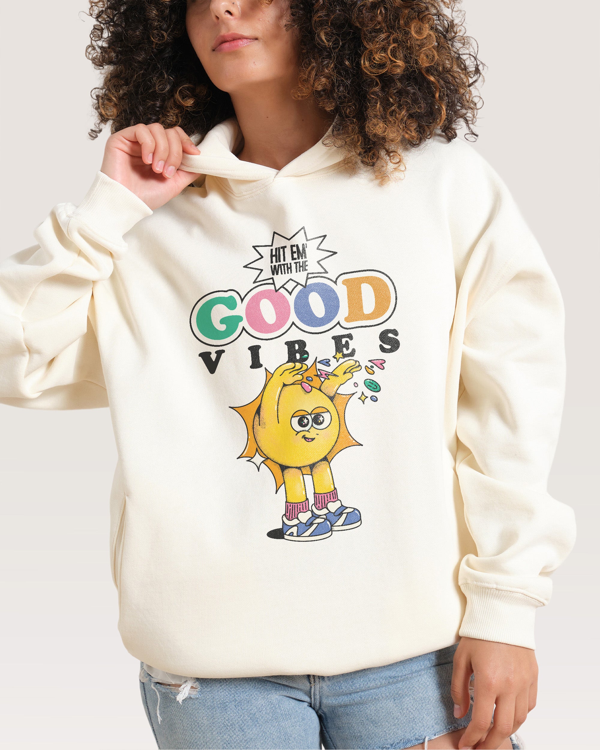 Good Vibes Natural Hoodie