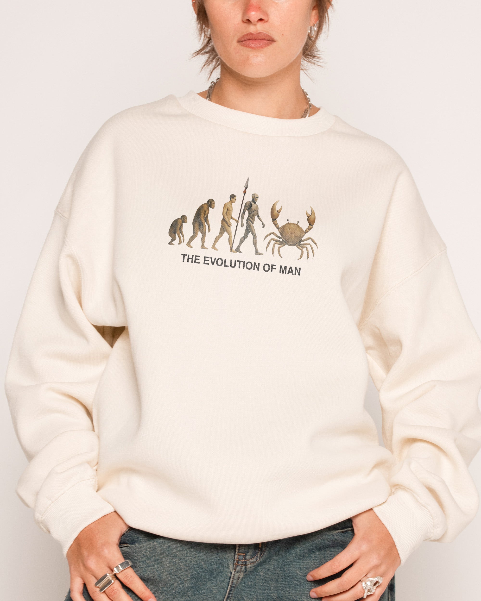 Evolution of Man Natural Sweatshirt