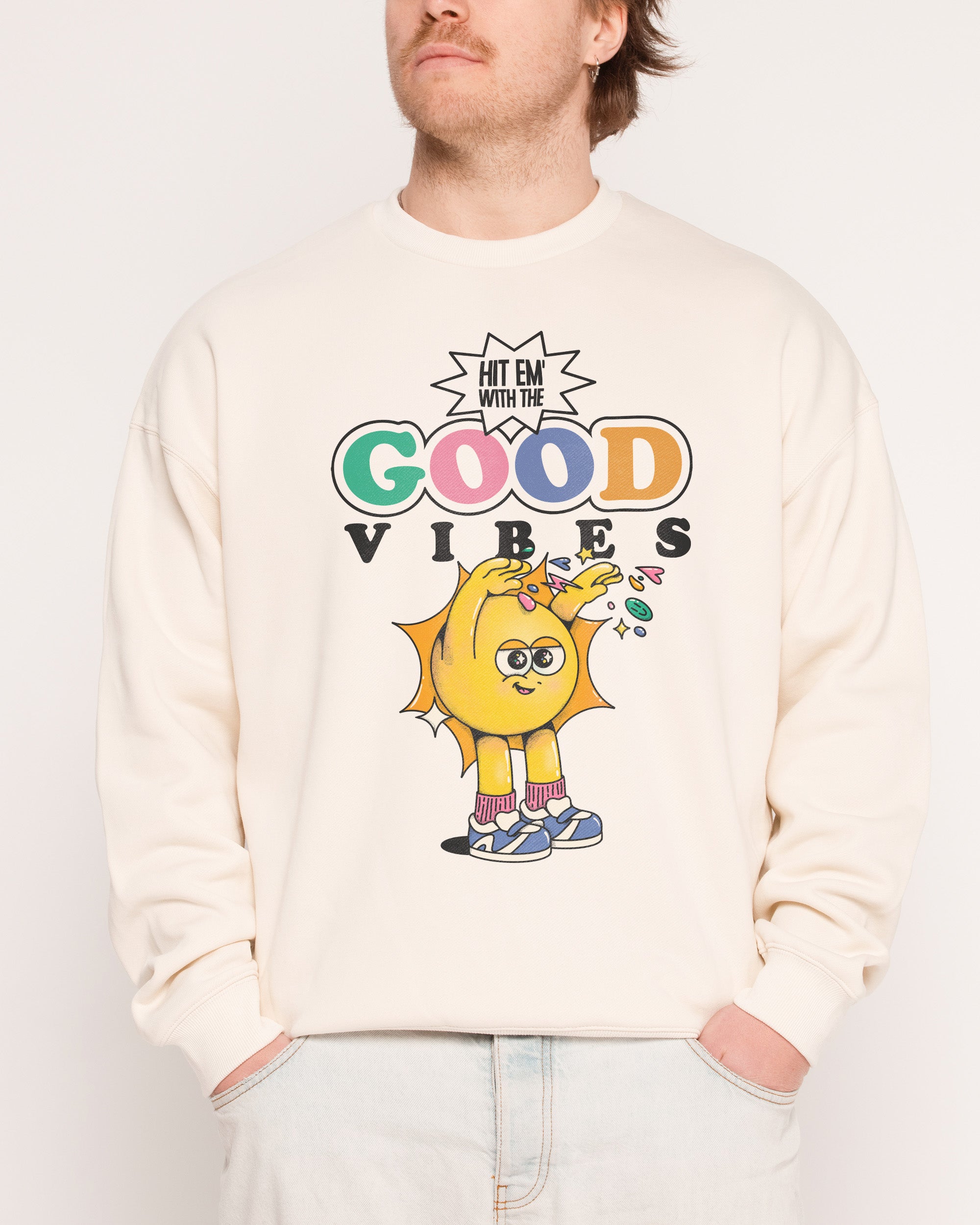Good Vibes Natural Sweatshirt