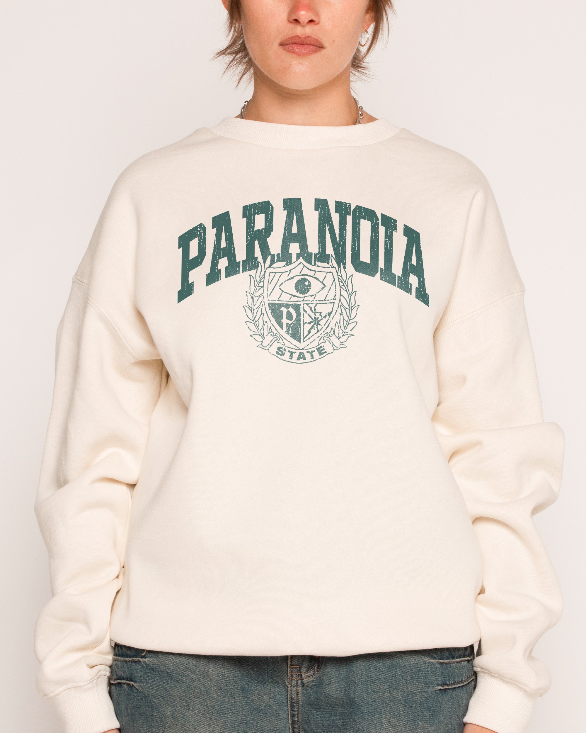 Paranoia State Natural Sweatshirt