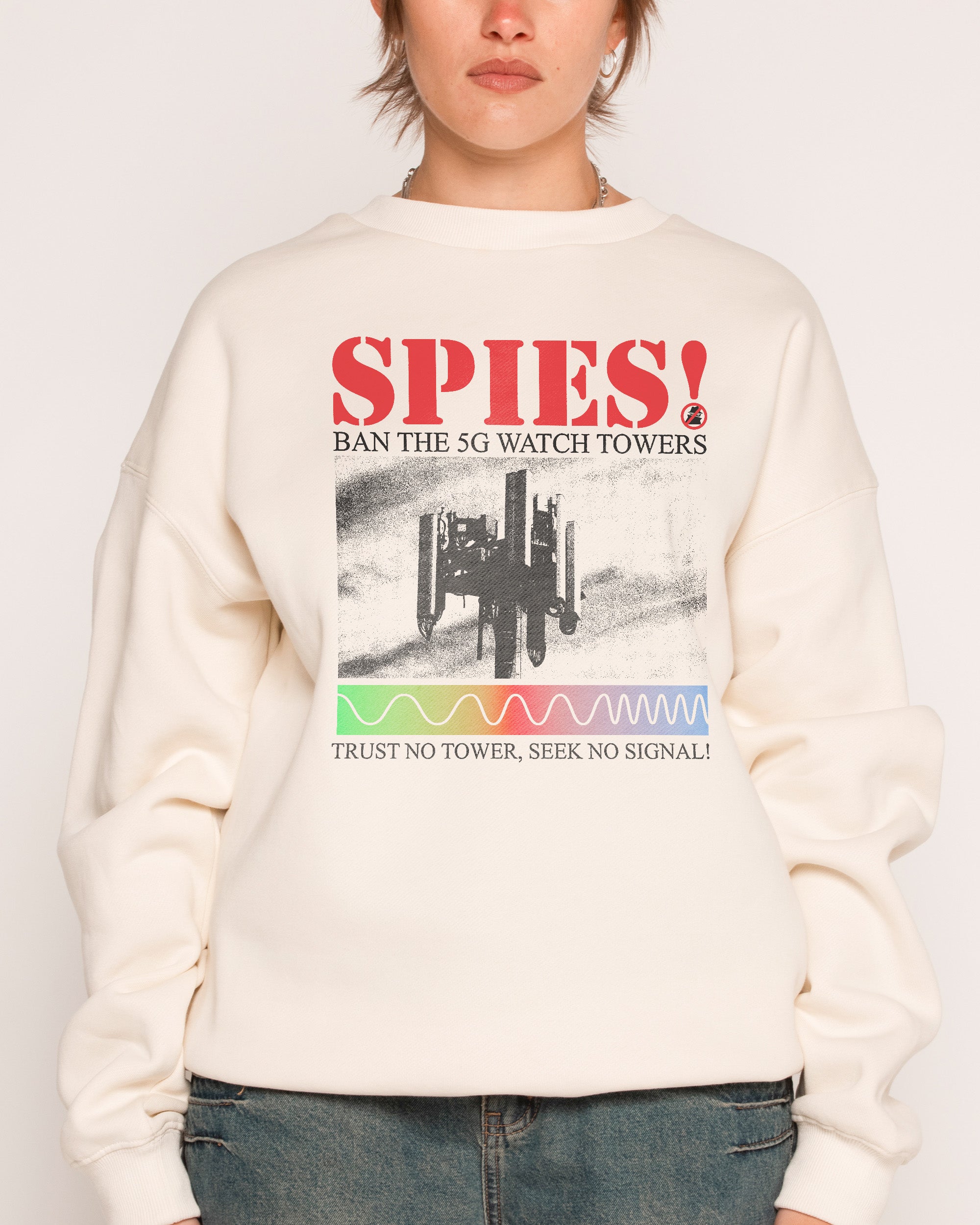 Seek No Signal Natural Sweatshirt