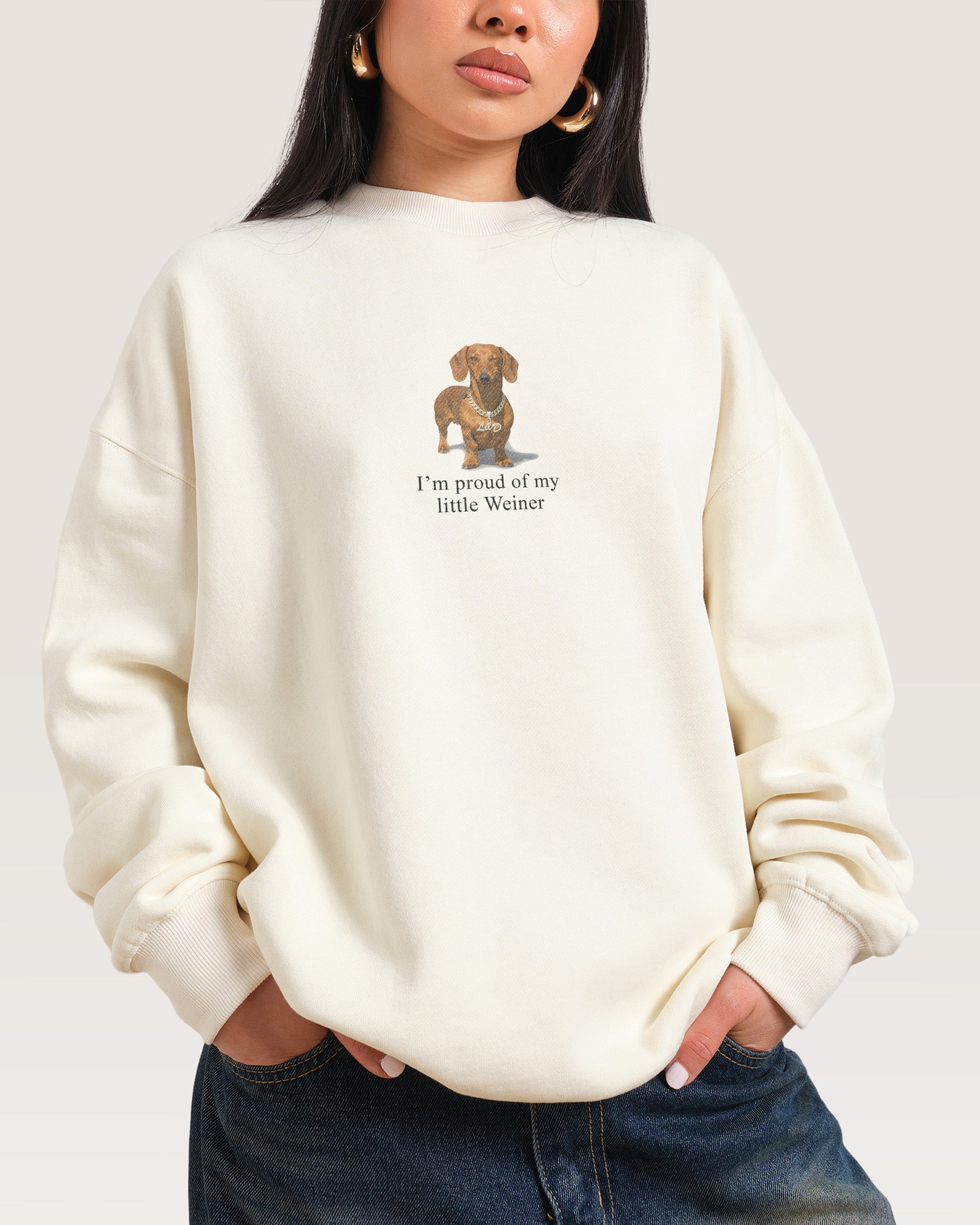Little Weiner Natural Sweatshirt