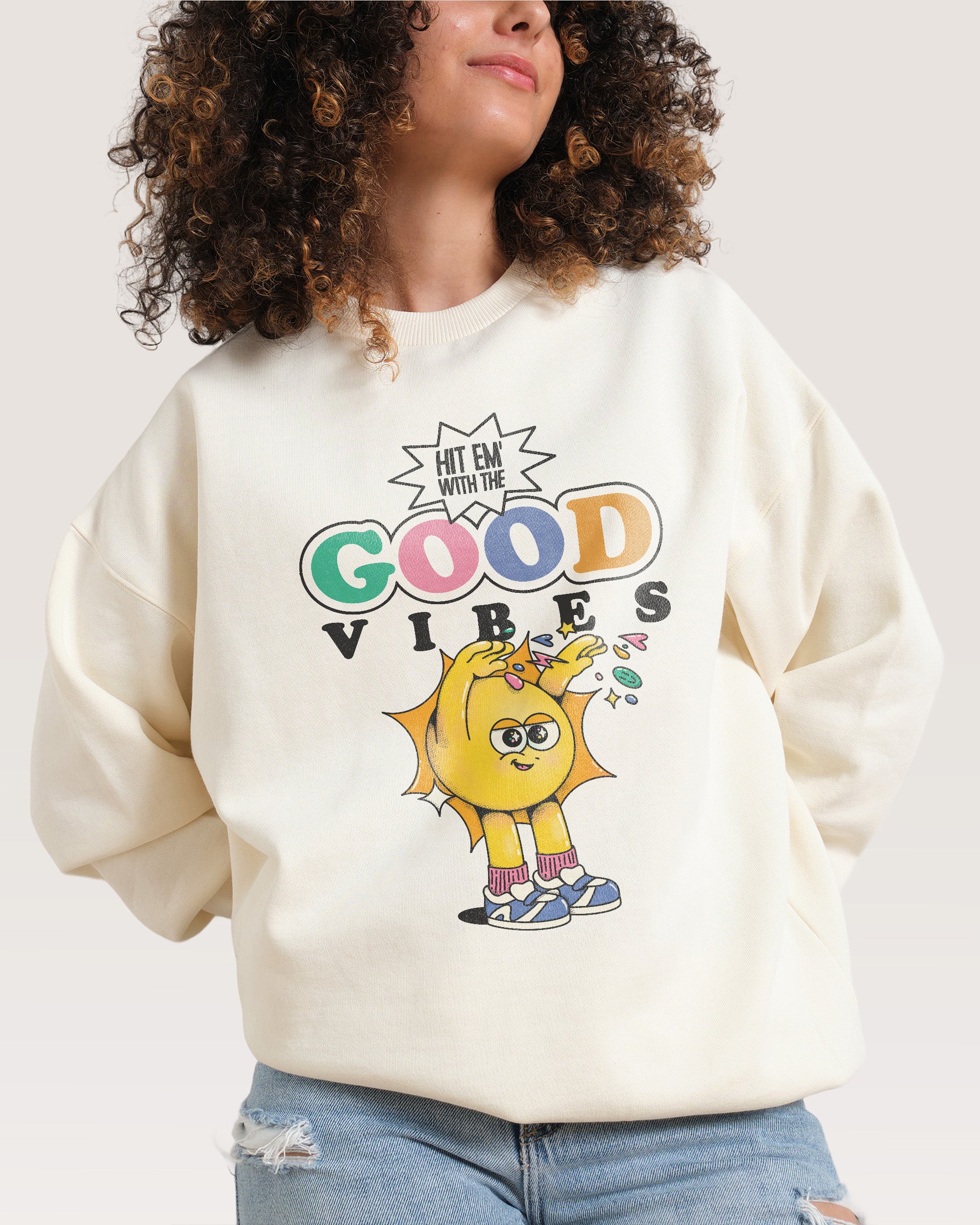 Good Vibes Natural Sweatshirt