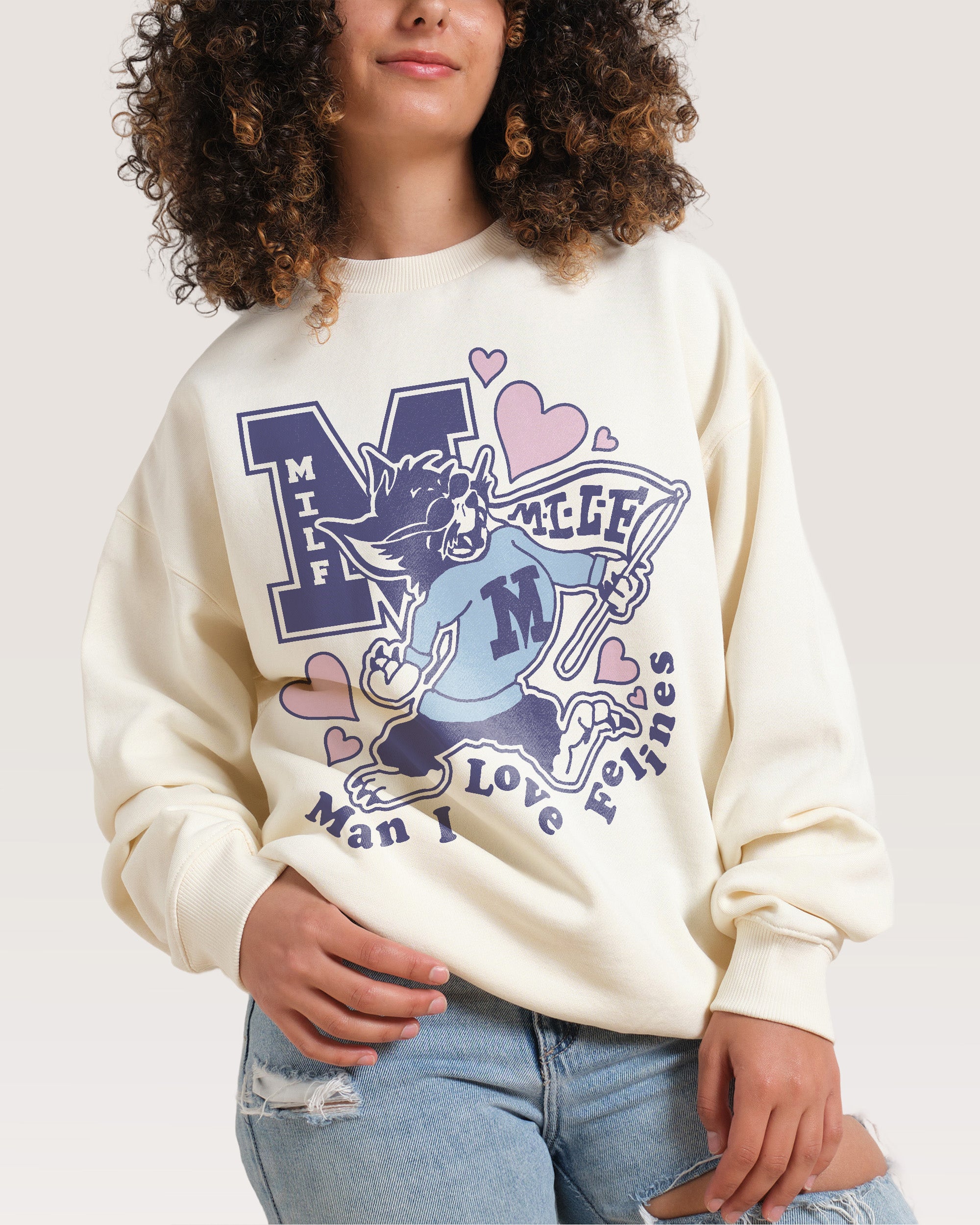 Milf Mascot Natural Sweatshirt